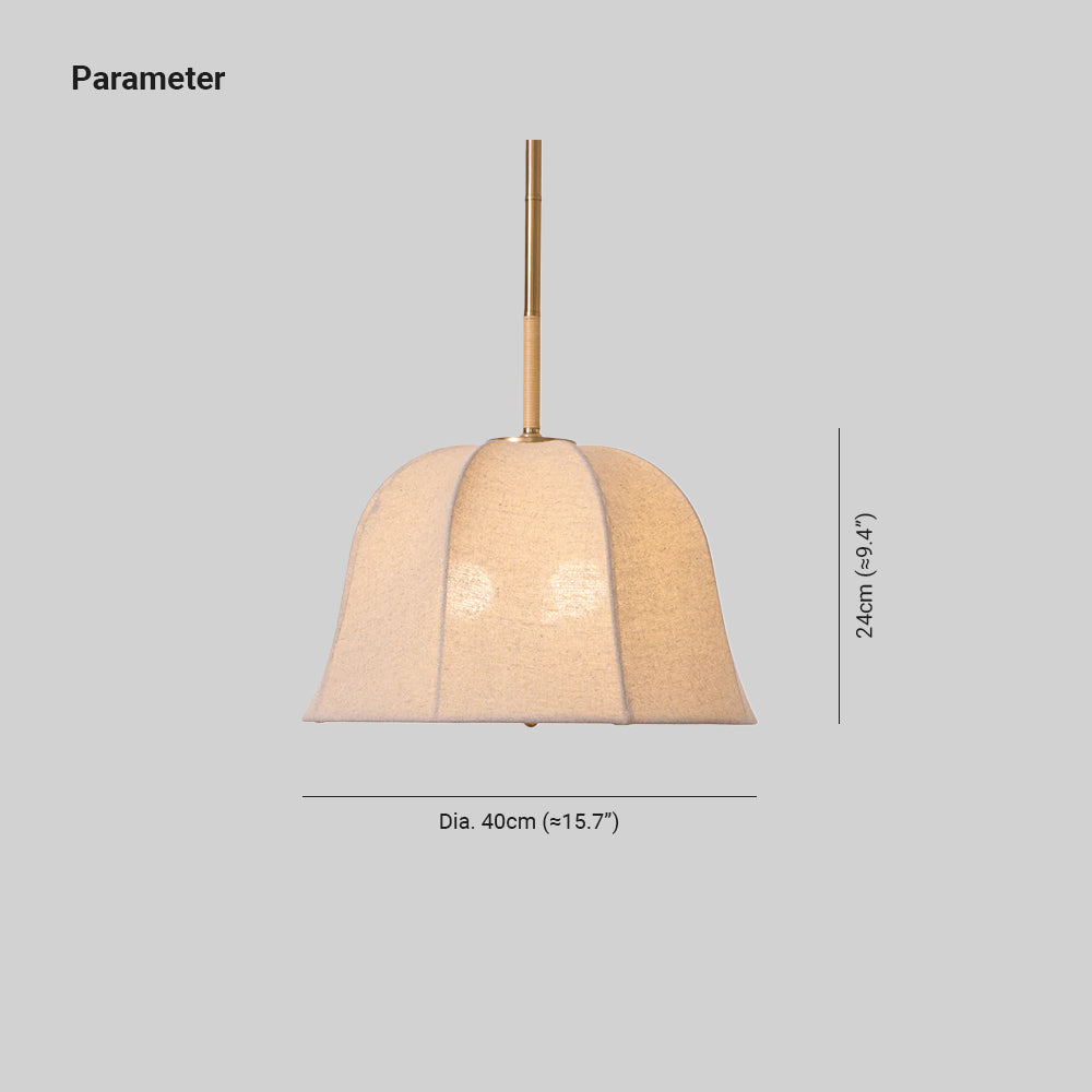 Tala Pendant Light Bell Fabric Line - Neutralighting