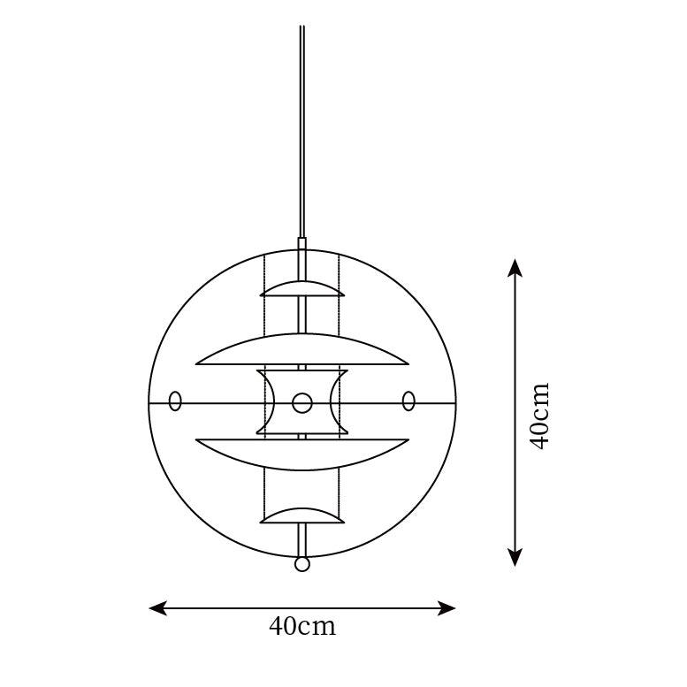 Pendant Lamp Floating Geometric Layers Clear Globe Futuristic Modern - Neutralighting