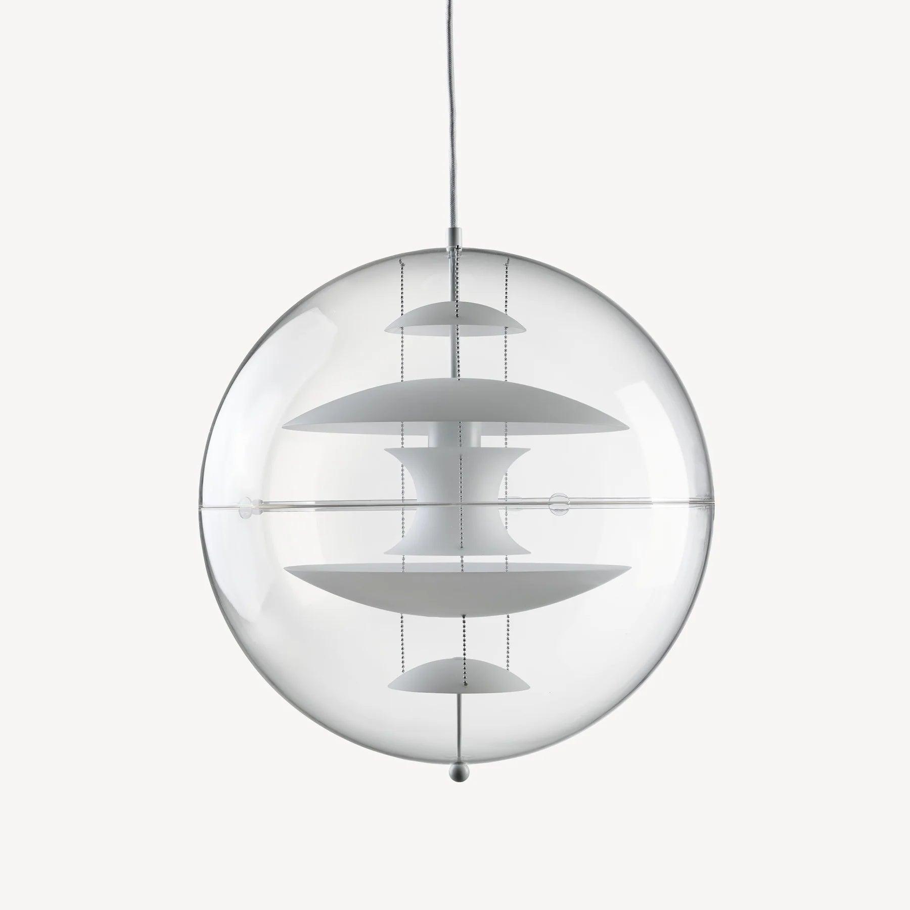 Pendant Lamp Floating Geometric Layers Clear Globe Futuristic Modern - Neutralighting