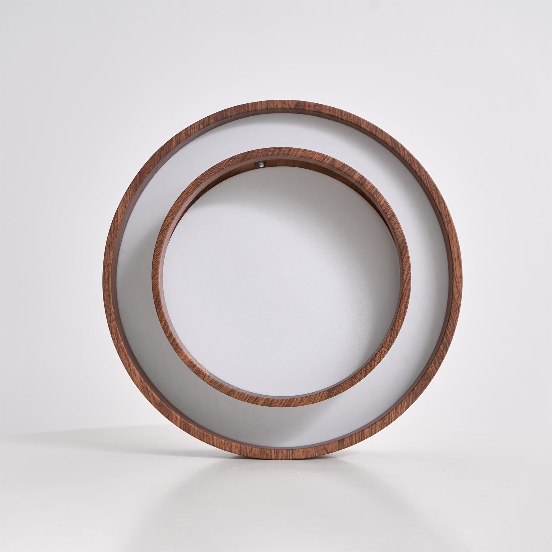 Wavin Ceiling Light Double - Ring Walnut Color - Neutralighting