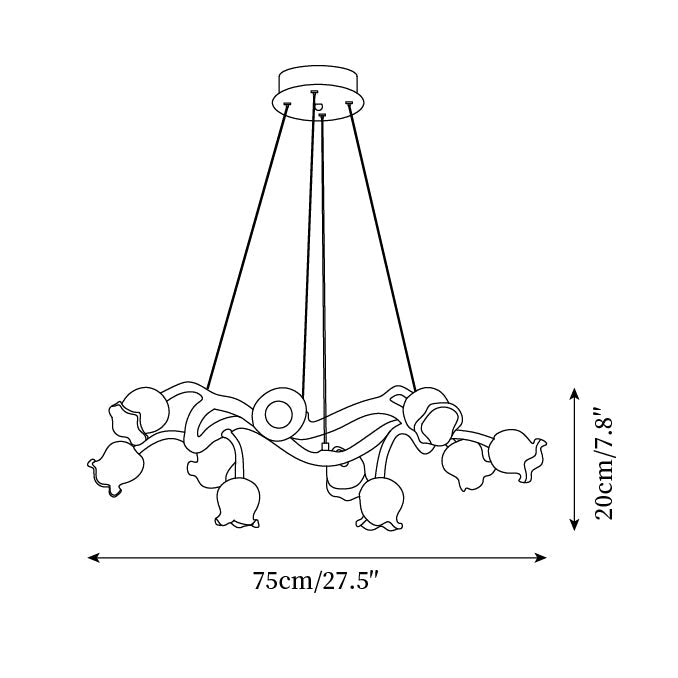 Alva Flowers Chandelier - Neutralighting
