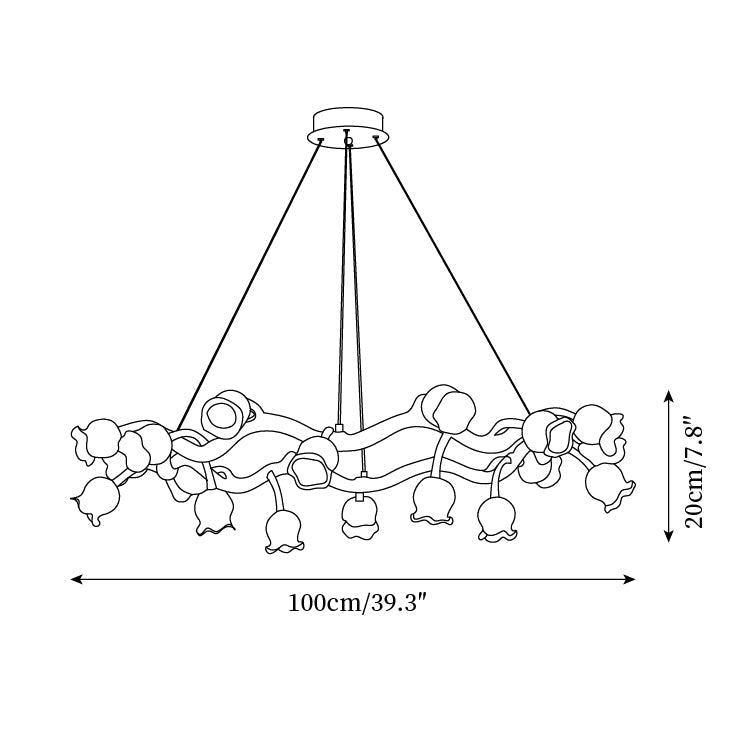 Alva Flowers Chandelier - Neutralighting