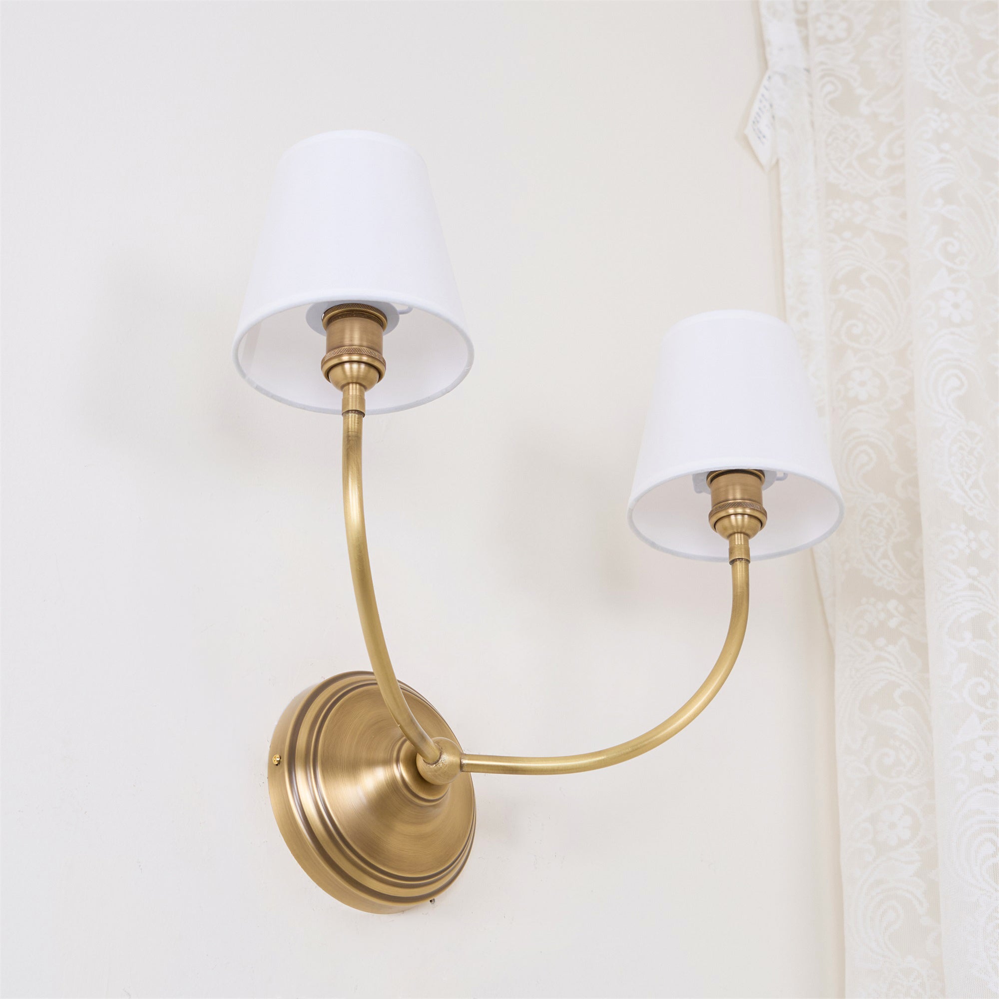 Victor Wall Lamp Black Bronze Fabric - Neutralighting