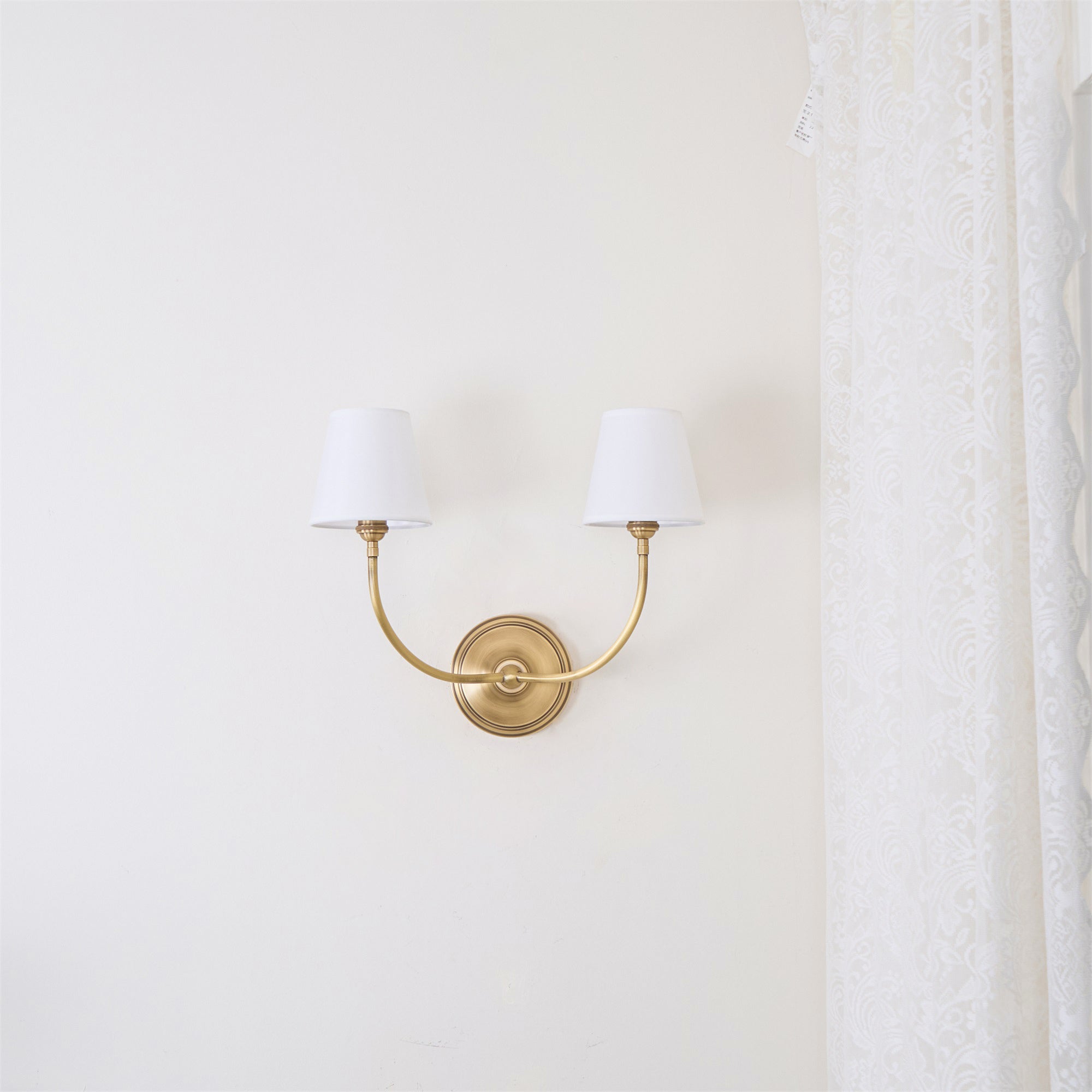 Victor Wall Lamp Black Bronze Fabric - Neutralighting
