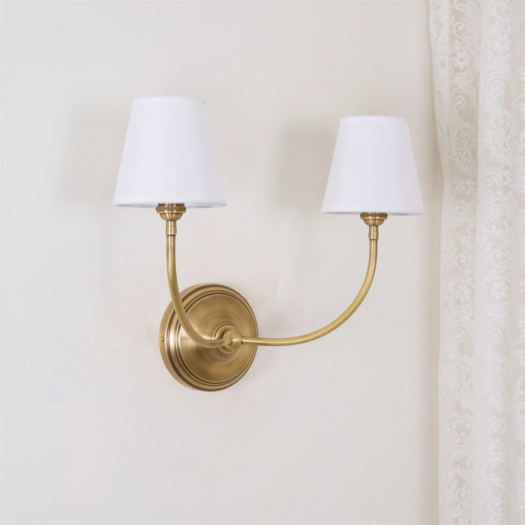 Victor Wall Lamp Black Bronze Fabric - Neutralighting