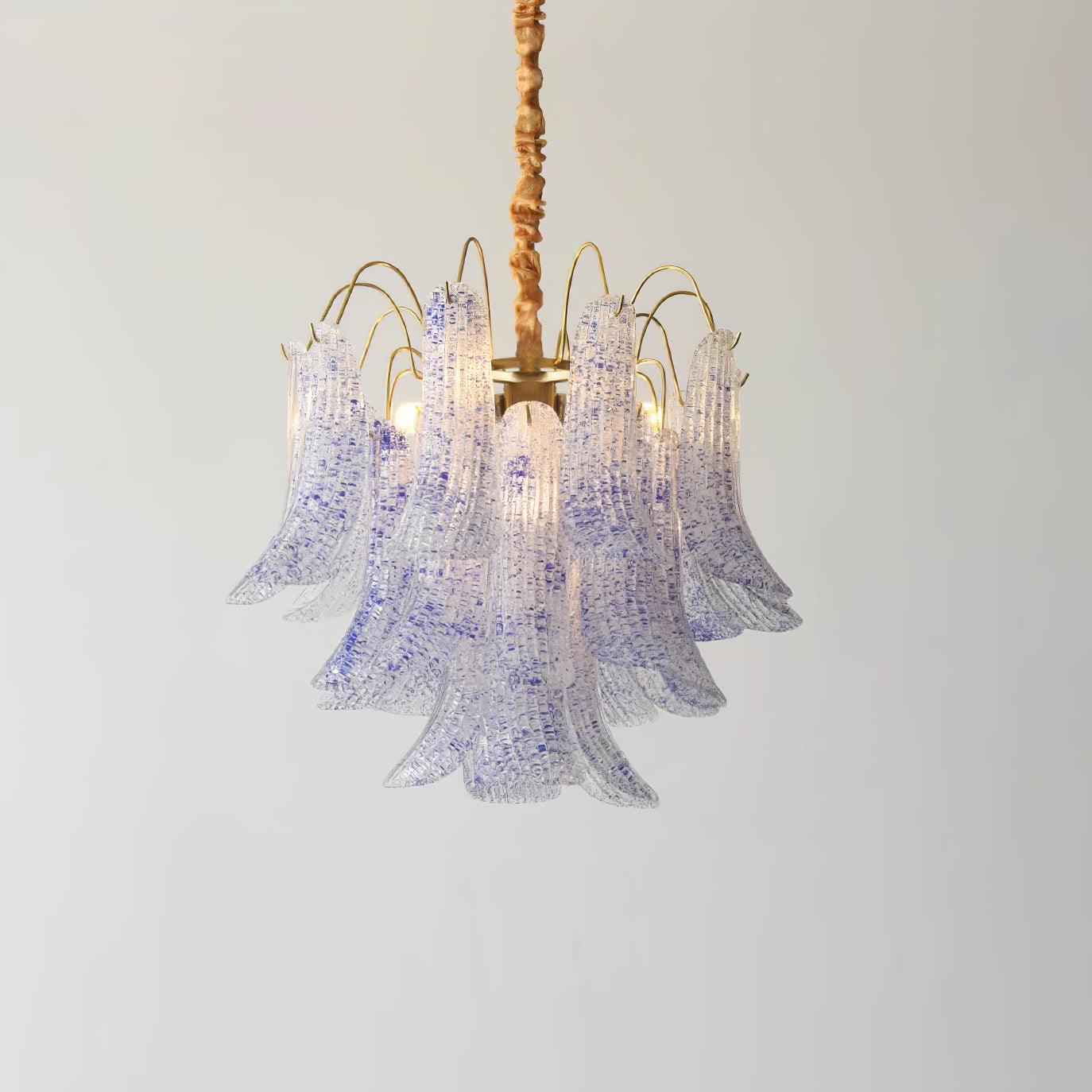 Chandelier Glass Petals Metal Frame Colorful Artistic Ambience - Neutralighting