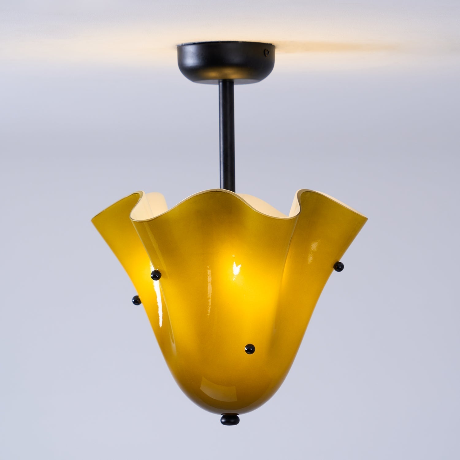 Eldis Murano Glass Semi Flush Ceiling Light
