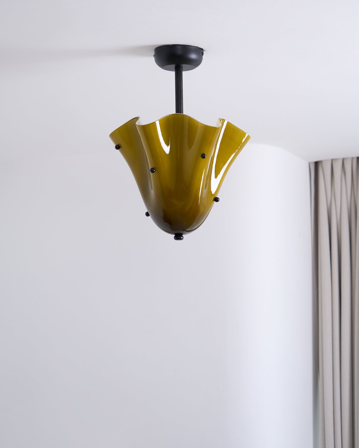 Eldis Murano Glass Semi Flush Ceiling Light