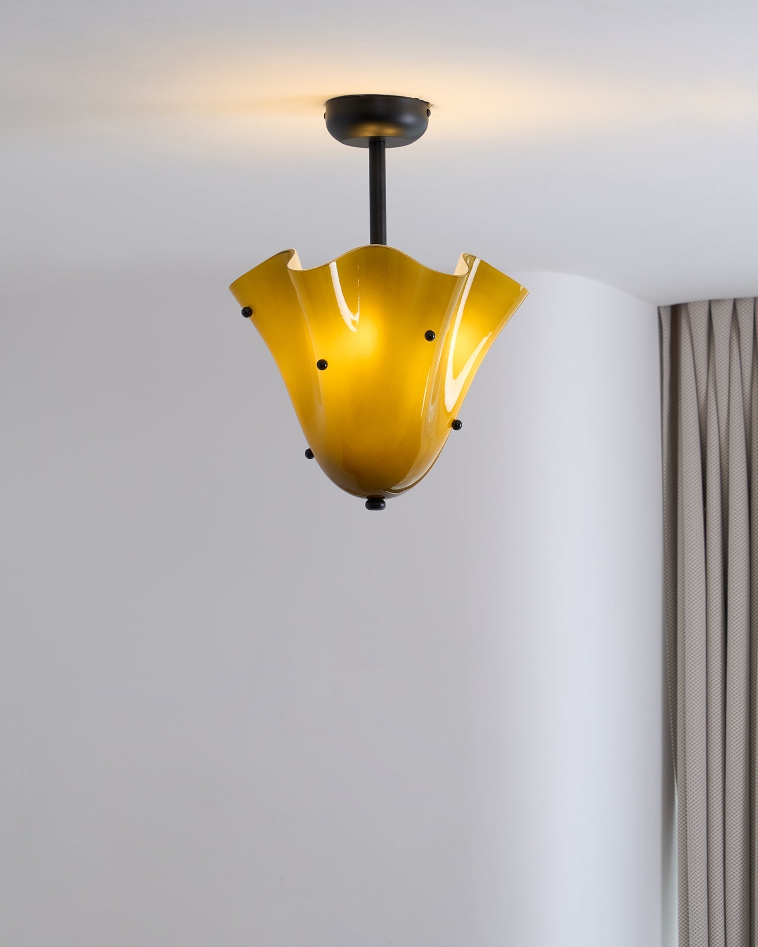 Eldis Murano Glass Semi Flush Ceiling Light
