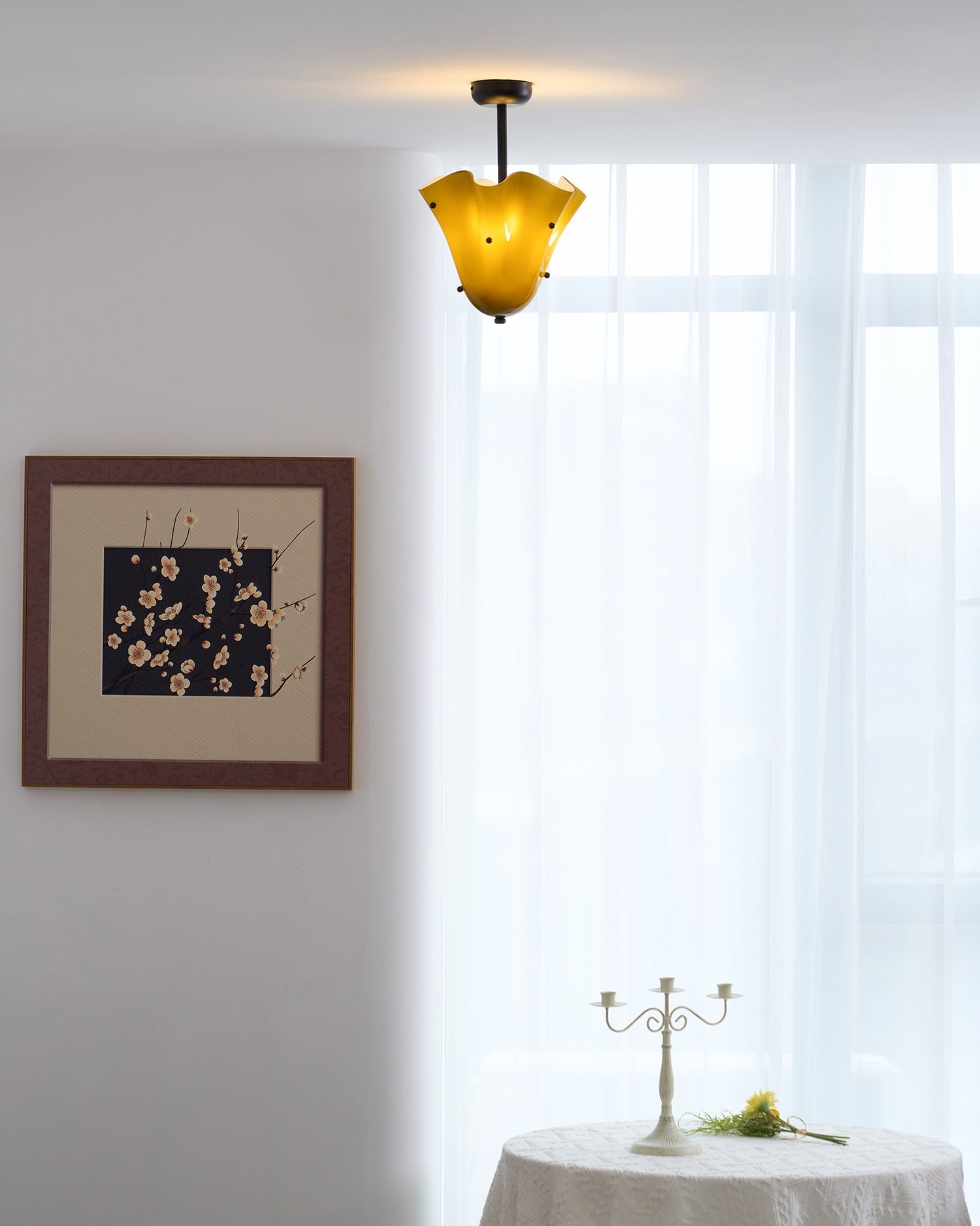 Eldis Murano Glass Semi Flush Ceiling Light
