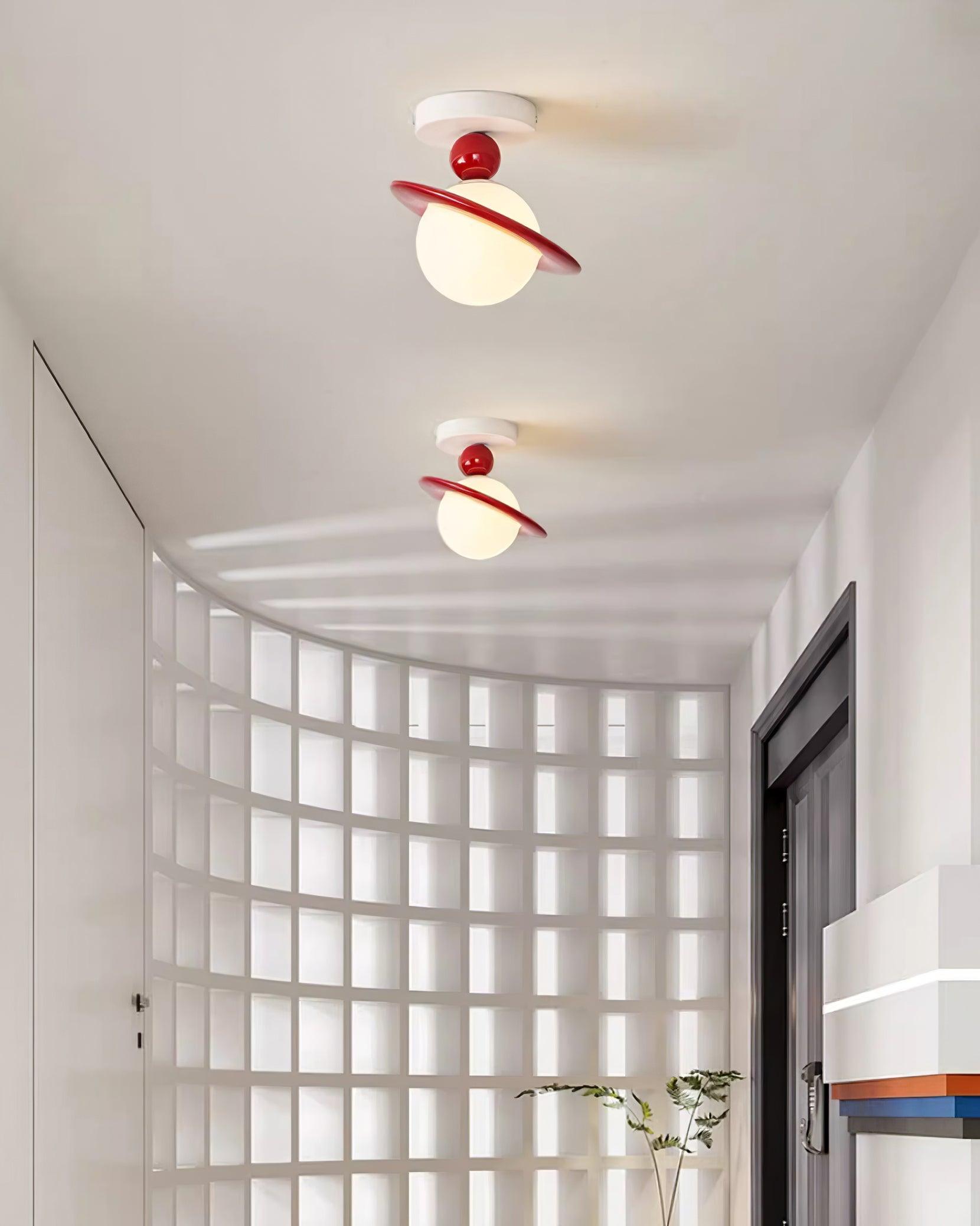 Pivoro Red and White Ceiling Light - Neutralighting