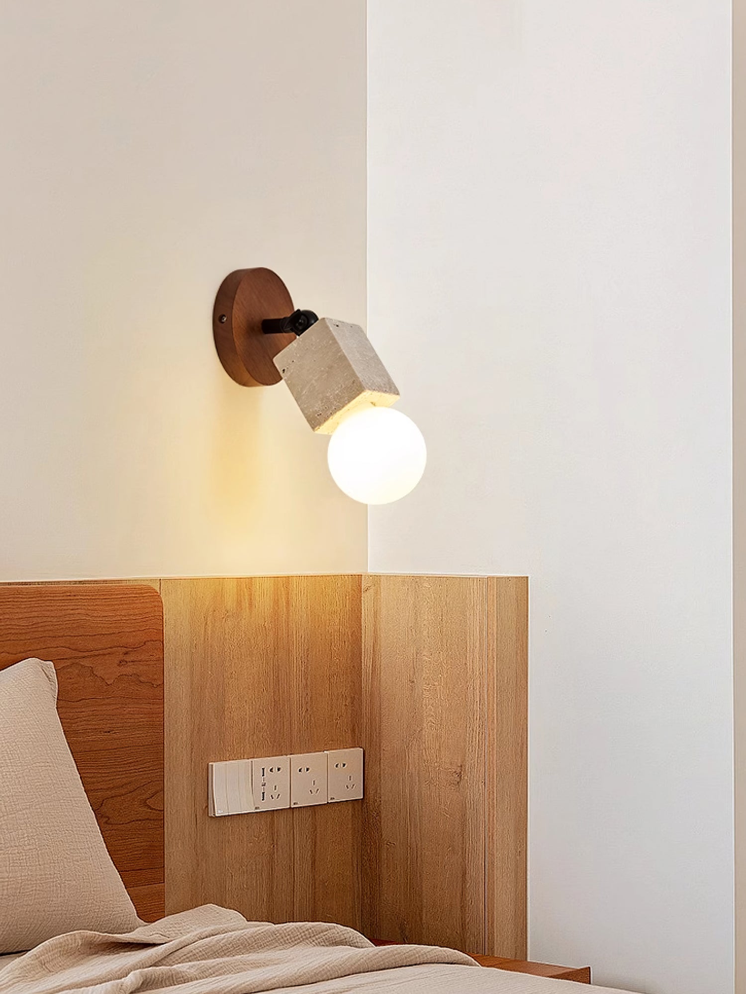 Zarinila Cylindrical-Tube Travertine Wall Light SEO Title - Neutralighting