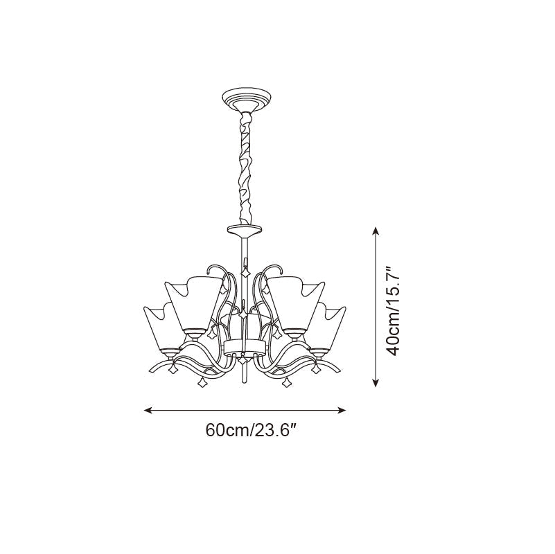 Givona Floral Glass Chandelier - Neutralighting