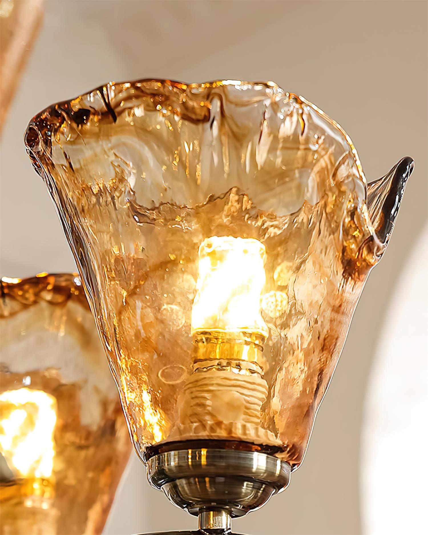 Givona Floral Glass Chandelier - Neutralighting