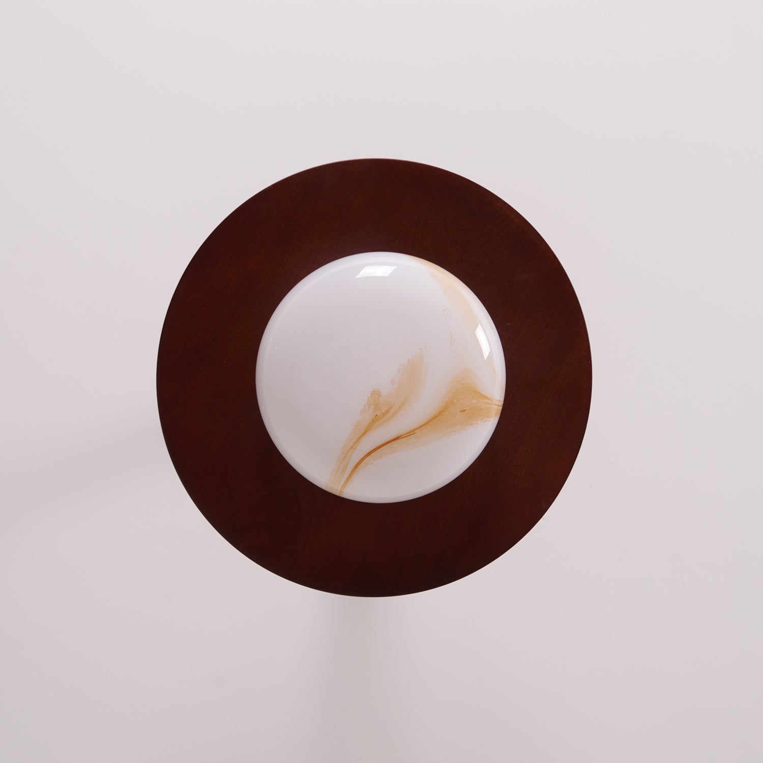 Yeste Ceiling Light Walnut Color & White Imitation Alabaster - Neutralighting