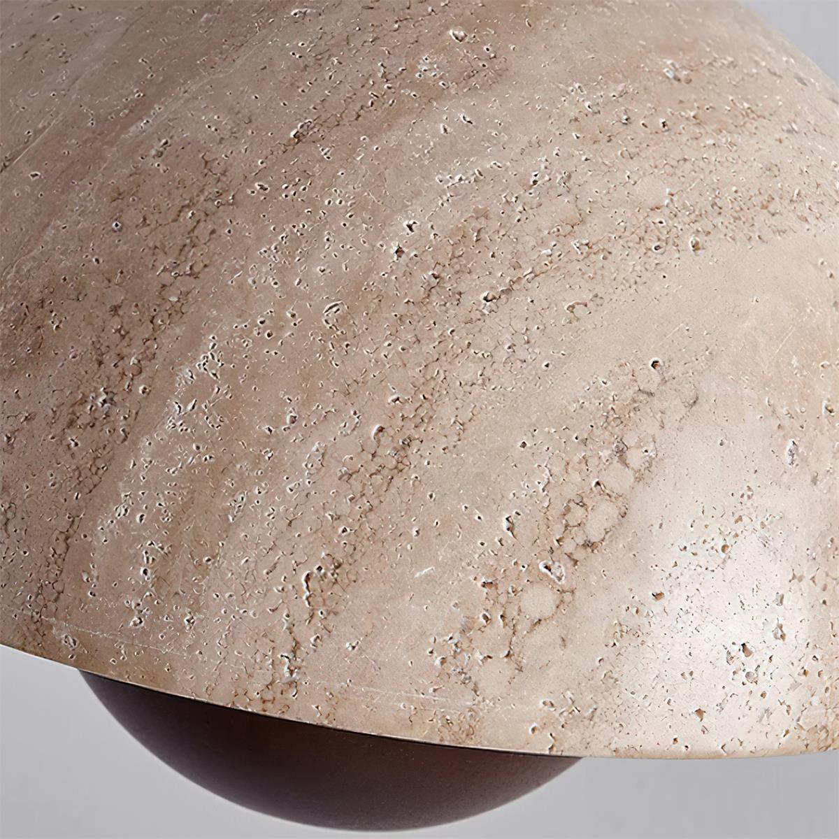 Ritta Travertine Pendant Lamp Wood - Neutralighting