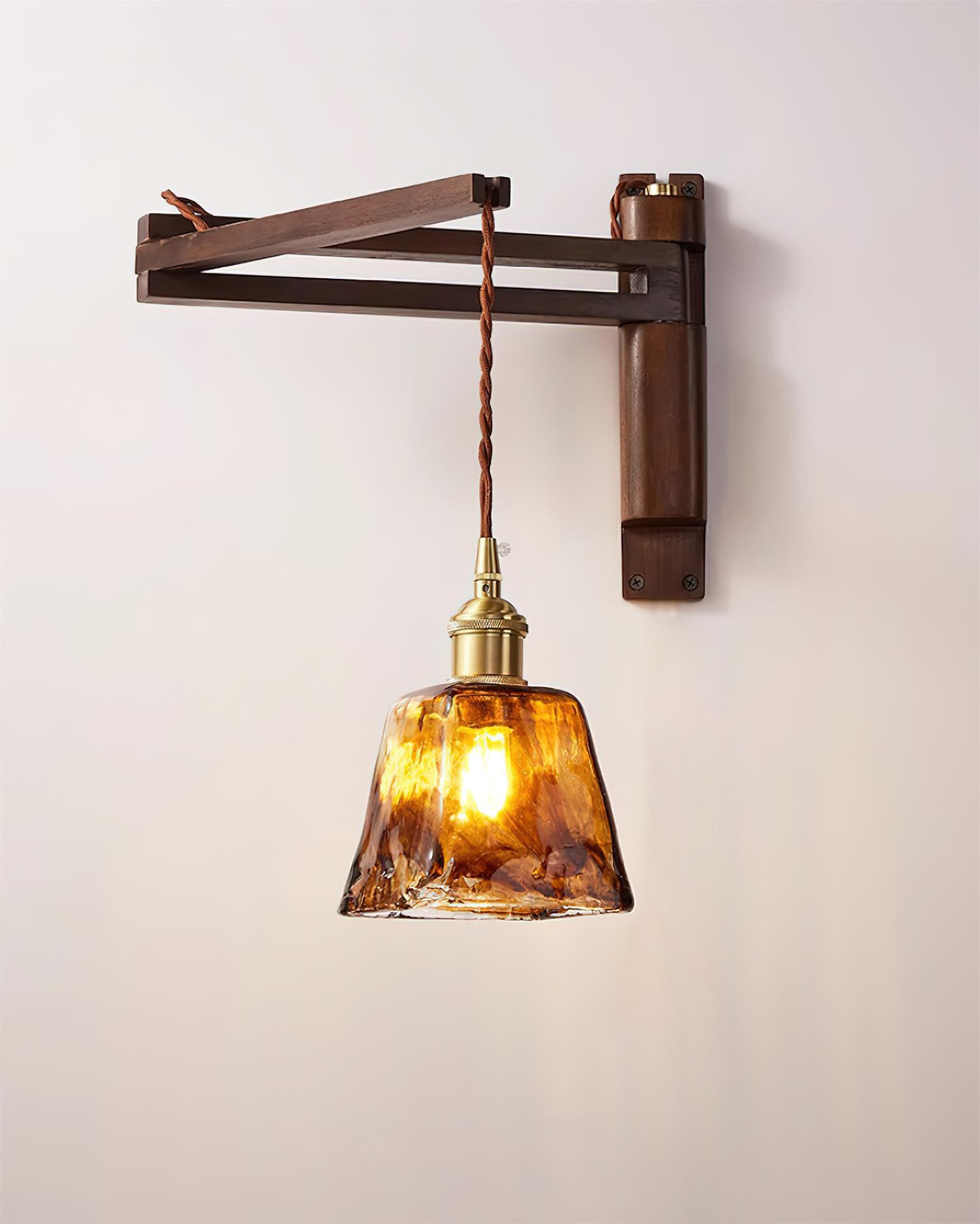 Geyla Rustic Wooden Wall Lamp - Neutralighting