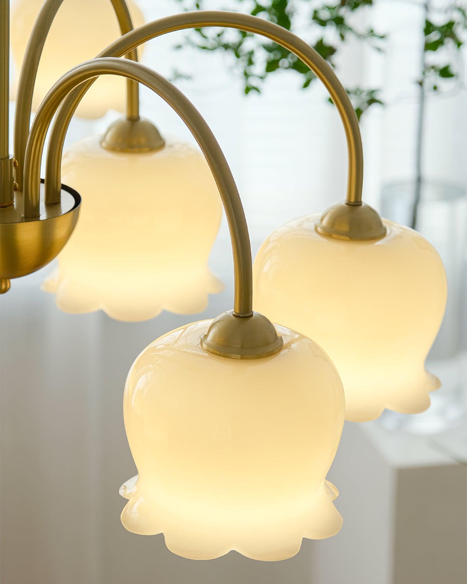 Fionel Petal Glass Floral Chandelier - Neutralighting