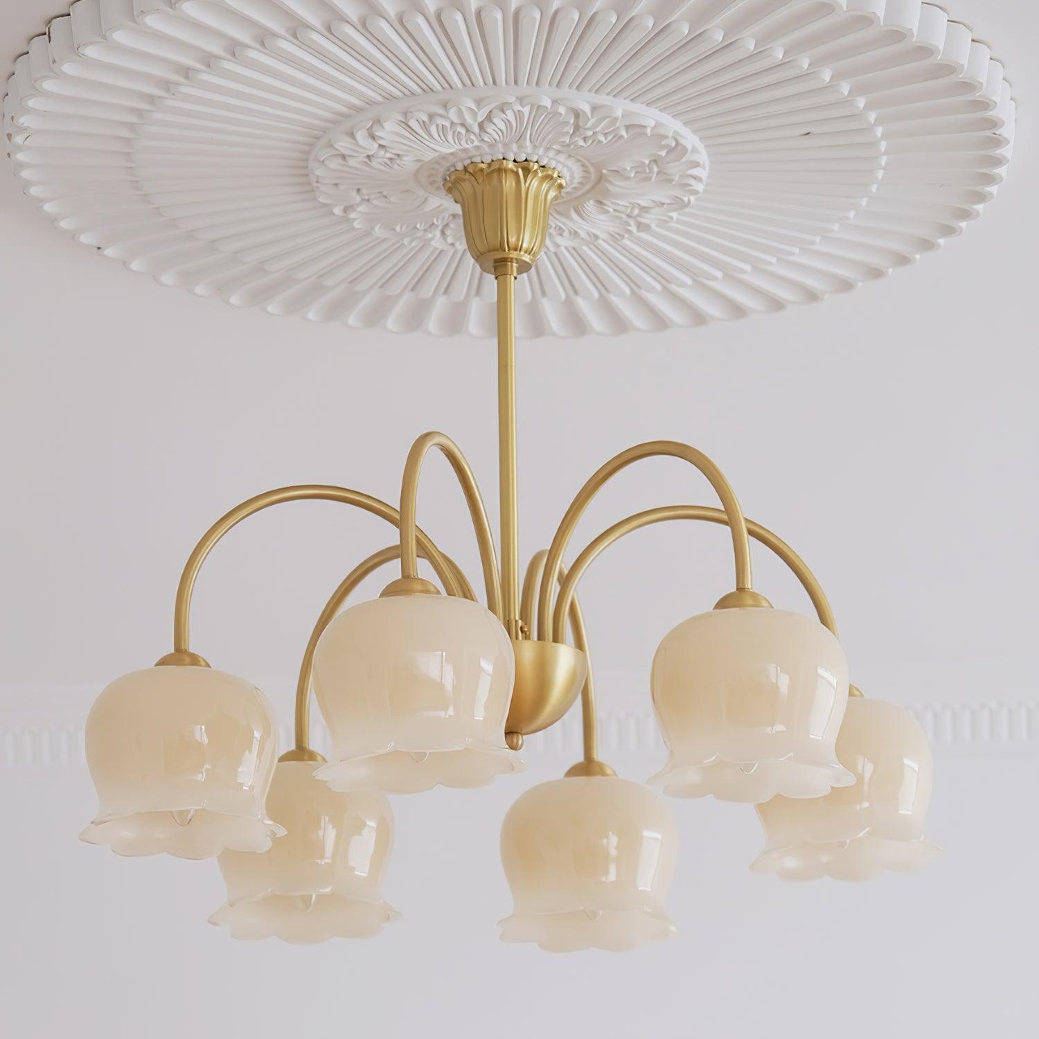 Fionel Petal Glass Floral Chandelier - Neutralighting