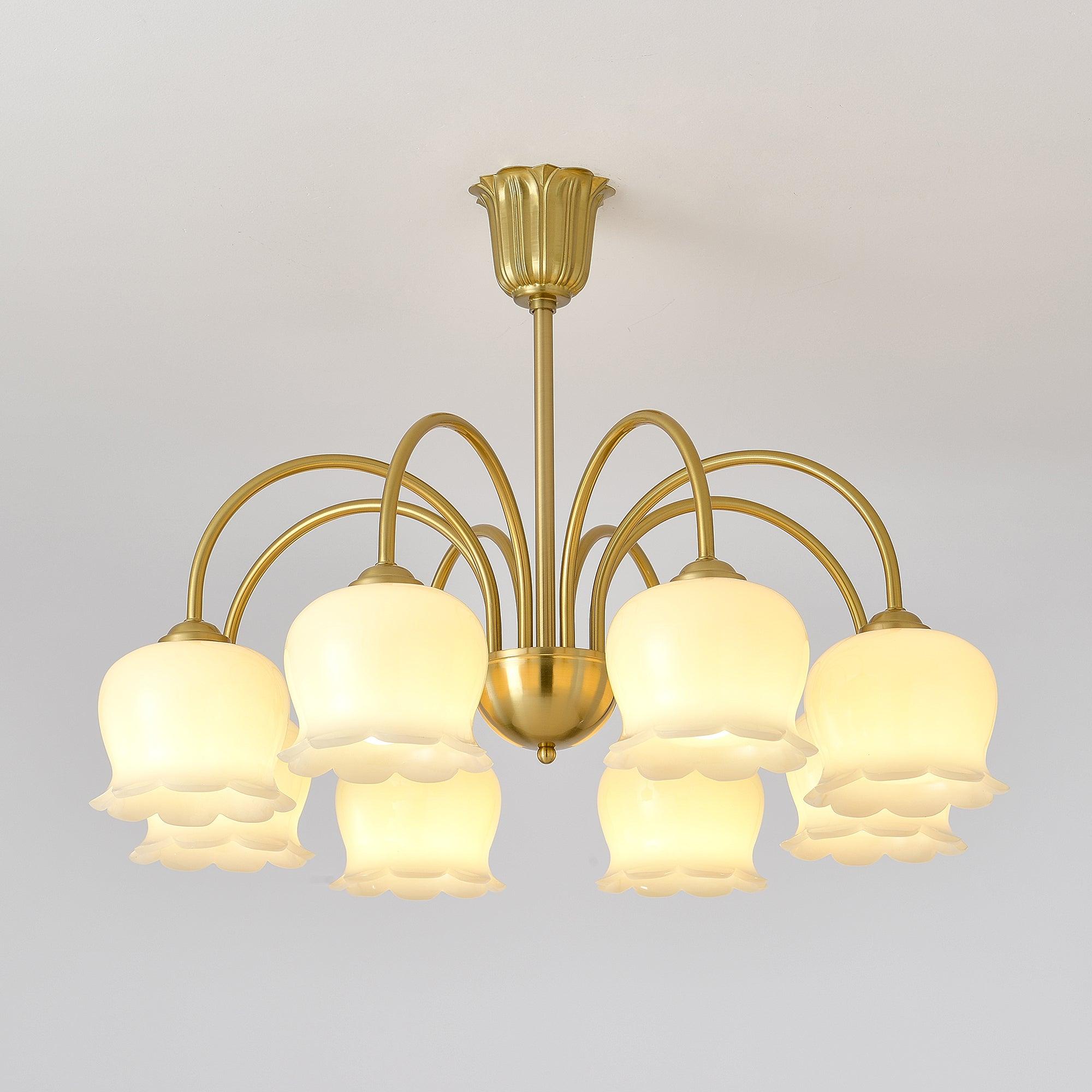 Fionel Petal Glass Floral Chandelier - Neutralighting