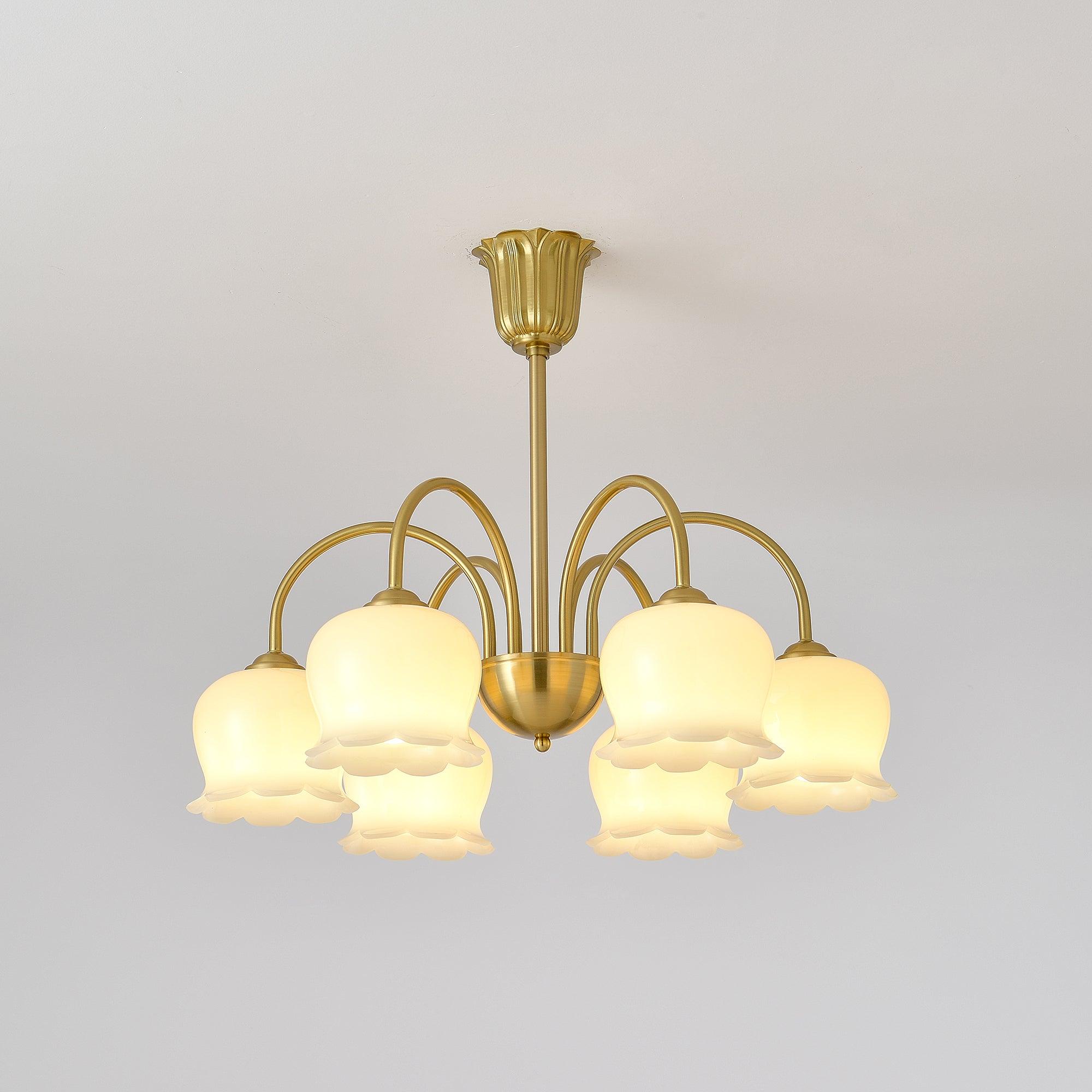 Fionel Petal Glass Floral Chandelier - Neutralighting