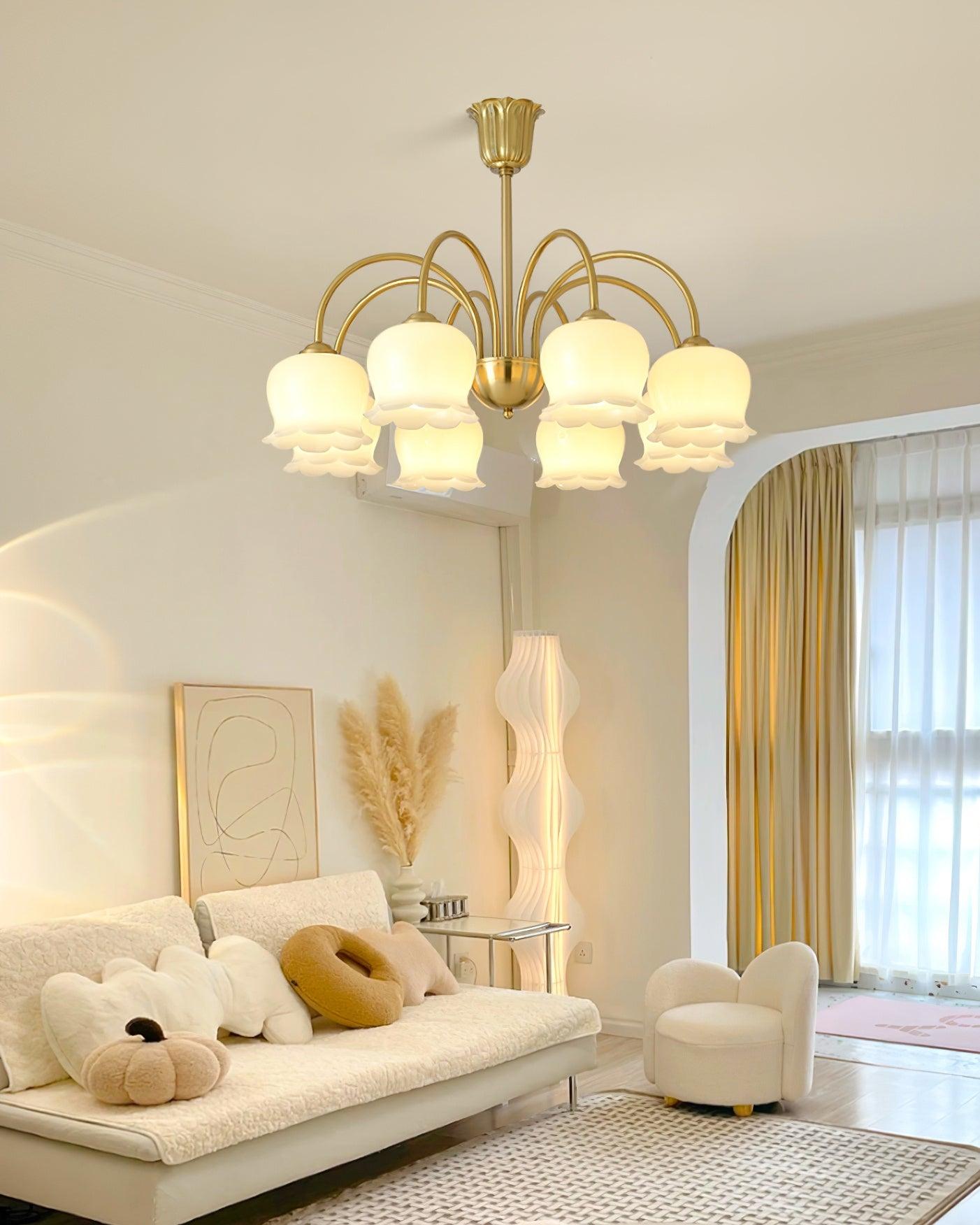 Fionel Petal Glass Floral Chandelier - Neutralighting