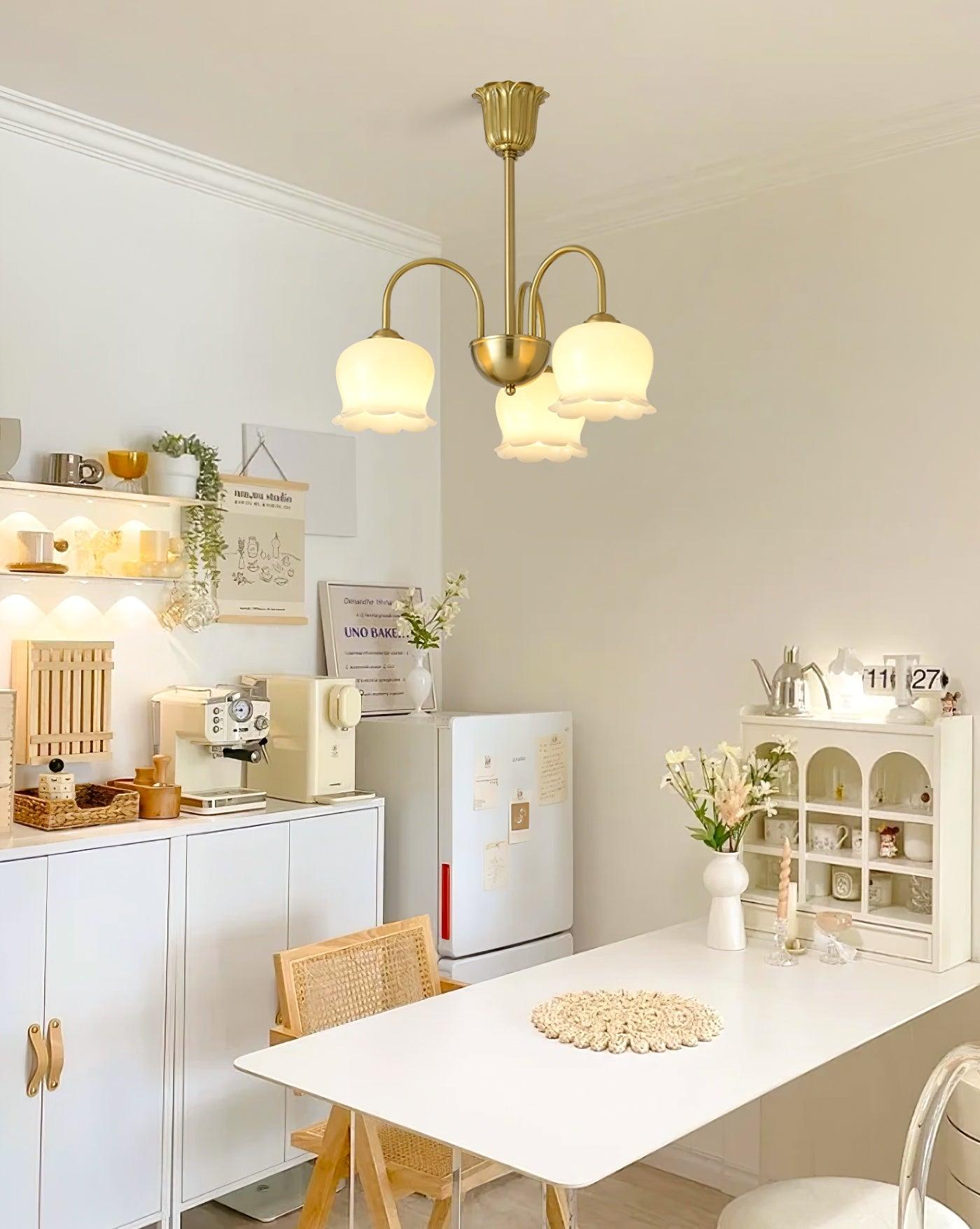 Fionel Petal Glass Floral Chandelier - Neutralighting