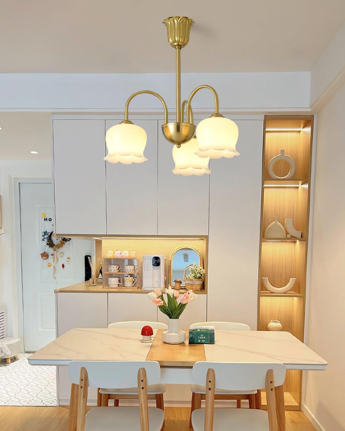 Fionel Petal Glass Floral Chandelier - Neutralighting