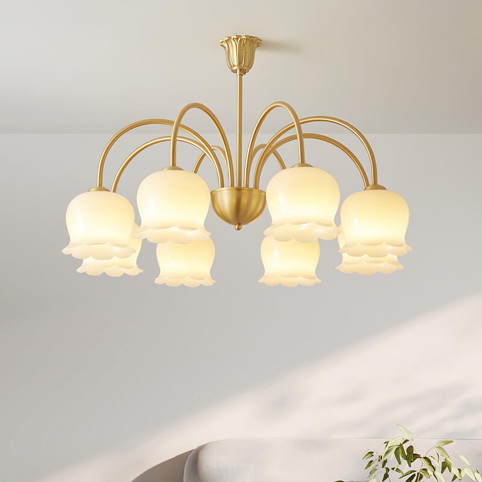 Fionel Petal Glass Floral Chandelier - Neutralighting