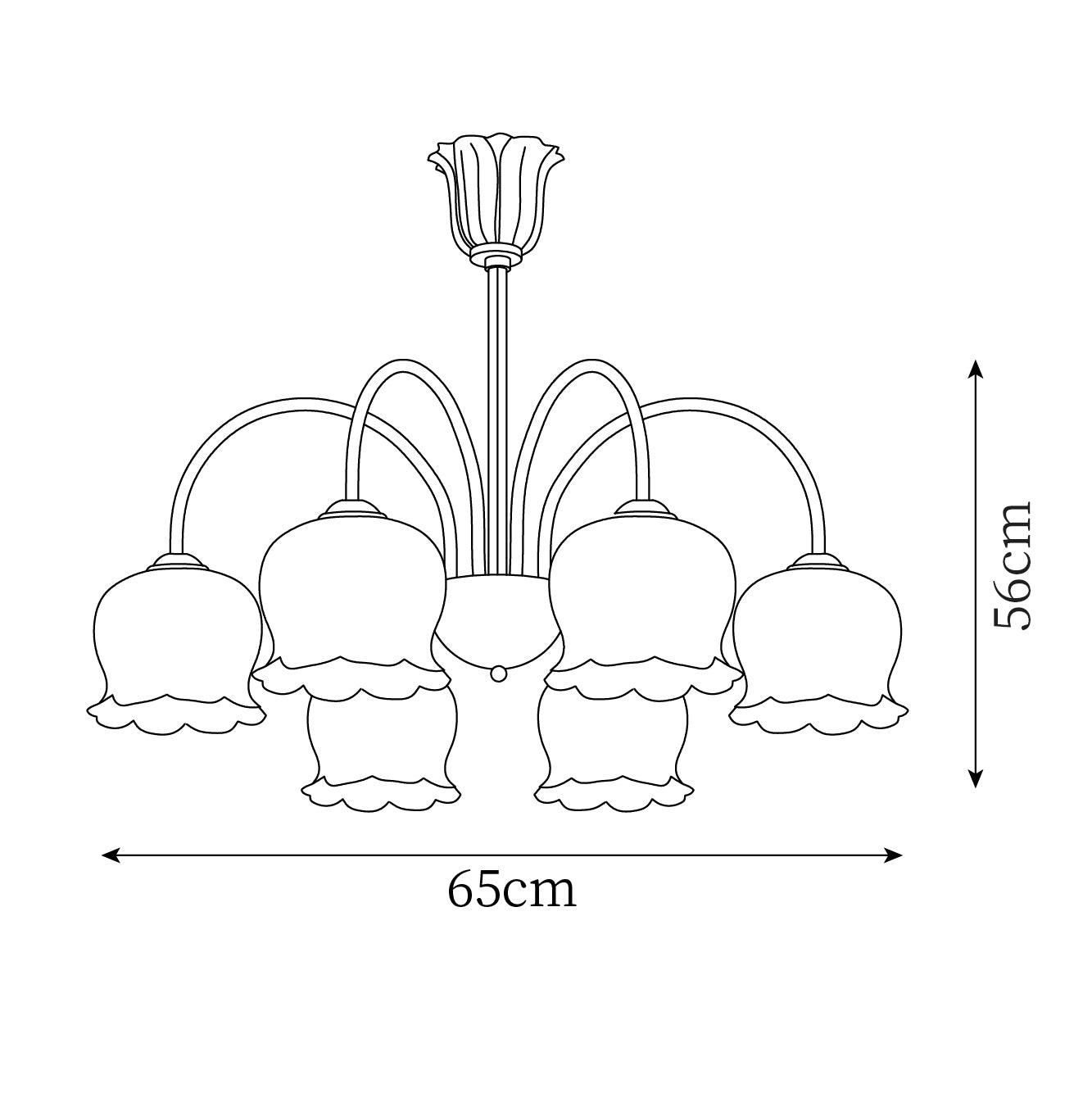 Fionel Petal Glass Floral Chandelier - Neutralighting