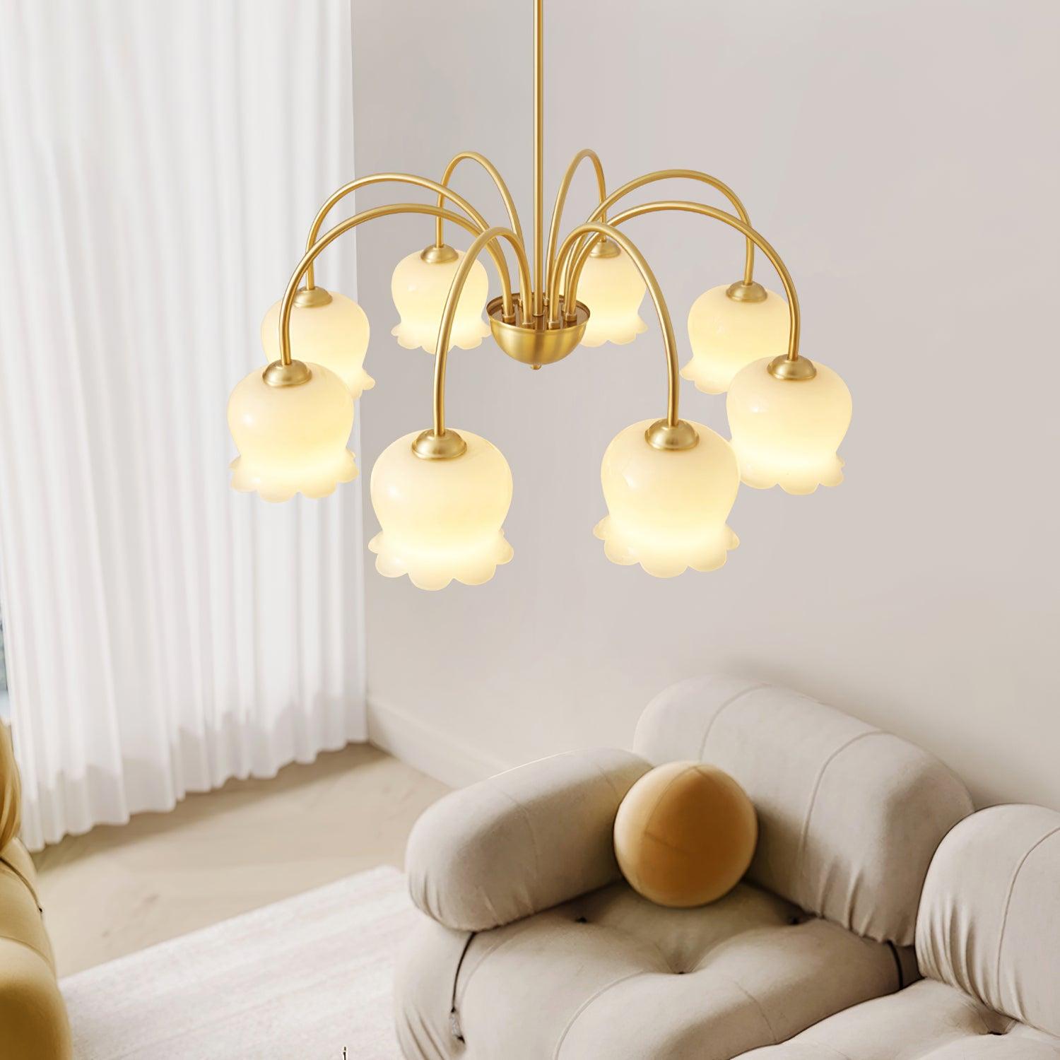 Fionel Petal Glass Floral Chandelier - Neutralighting
