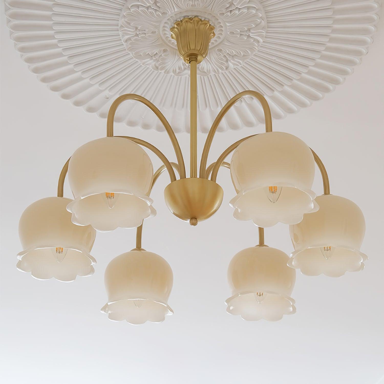 Fionel Petal Glass Floral Chandelier - Neutralighting