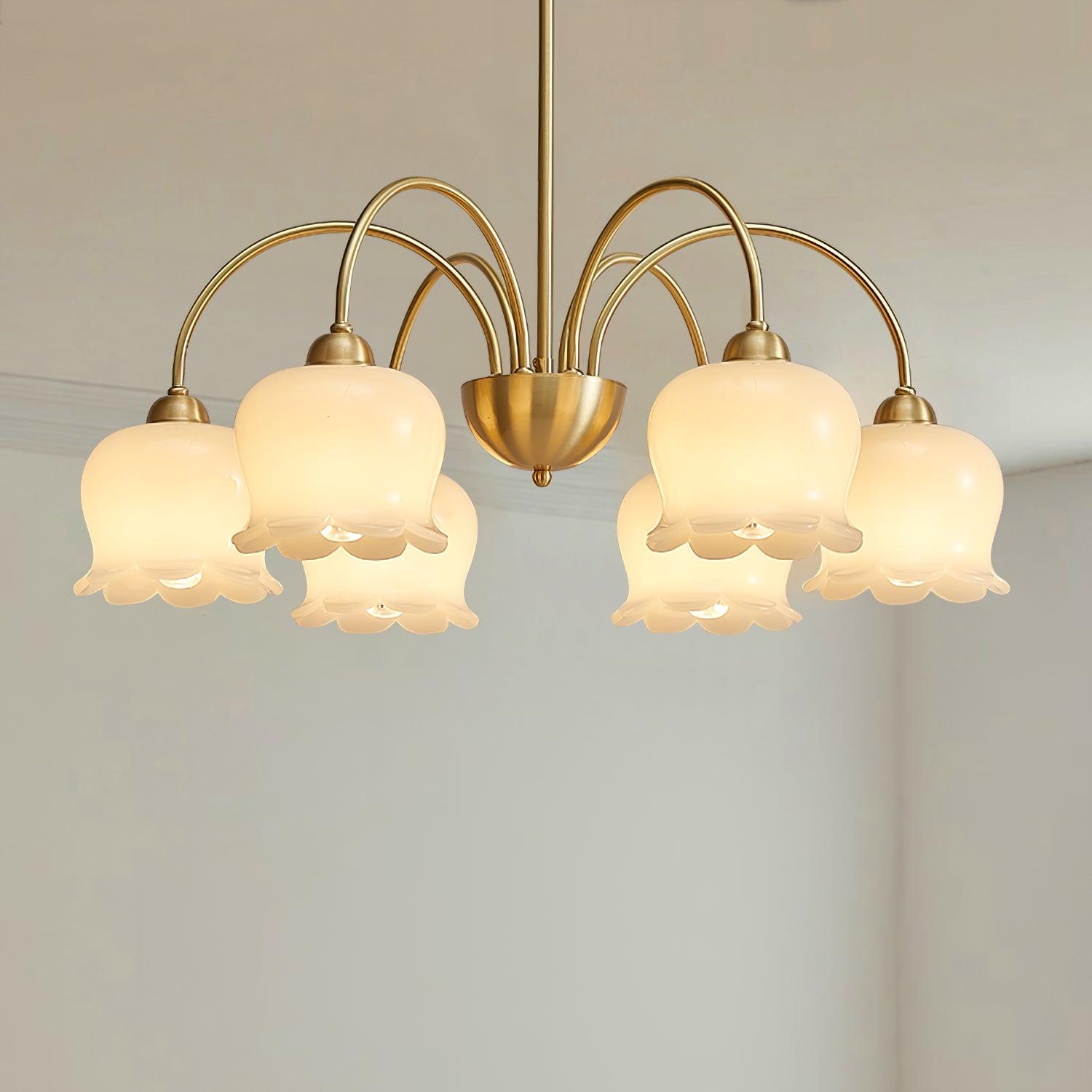 Fionel Petal Glass Floral Chandelier - Neutralighting