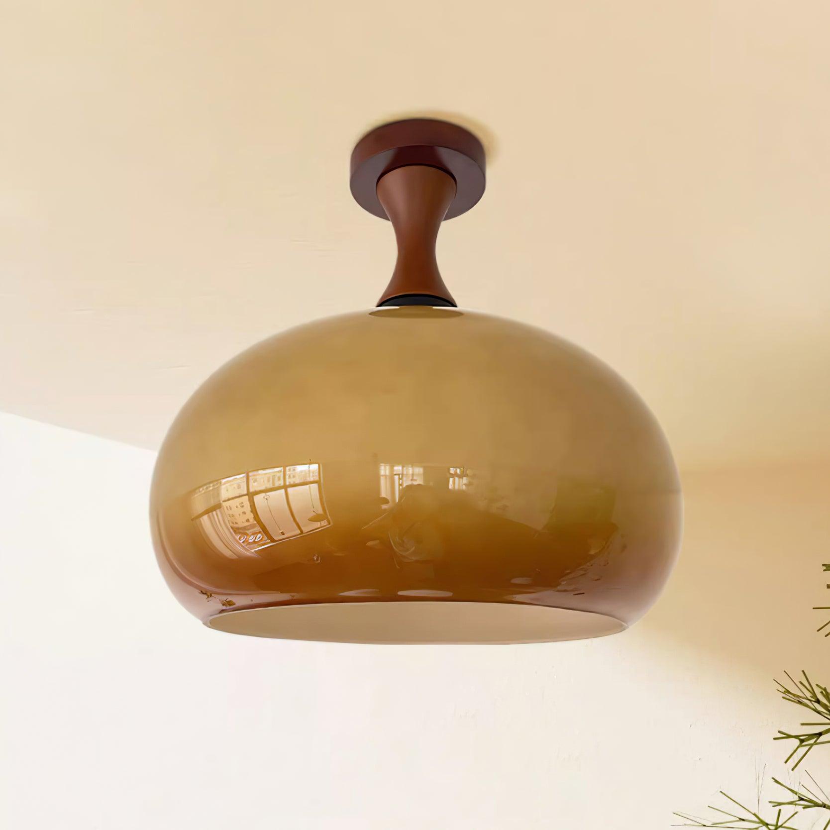 Liora Amber Glass Ceiling Light - Neutralighting