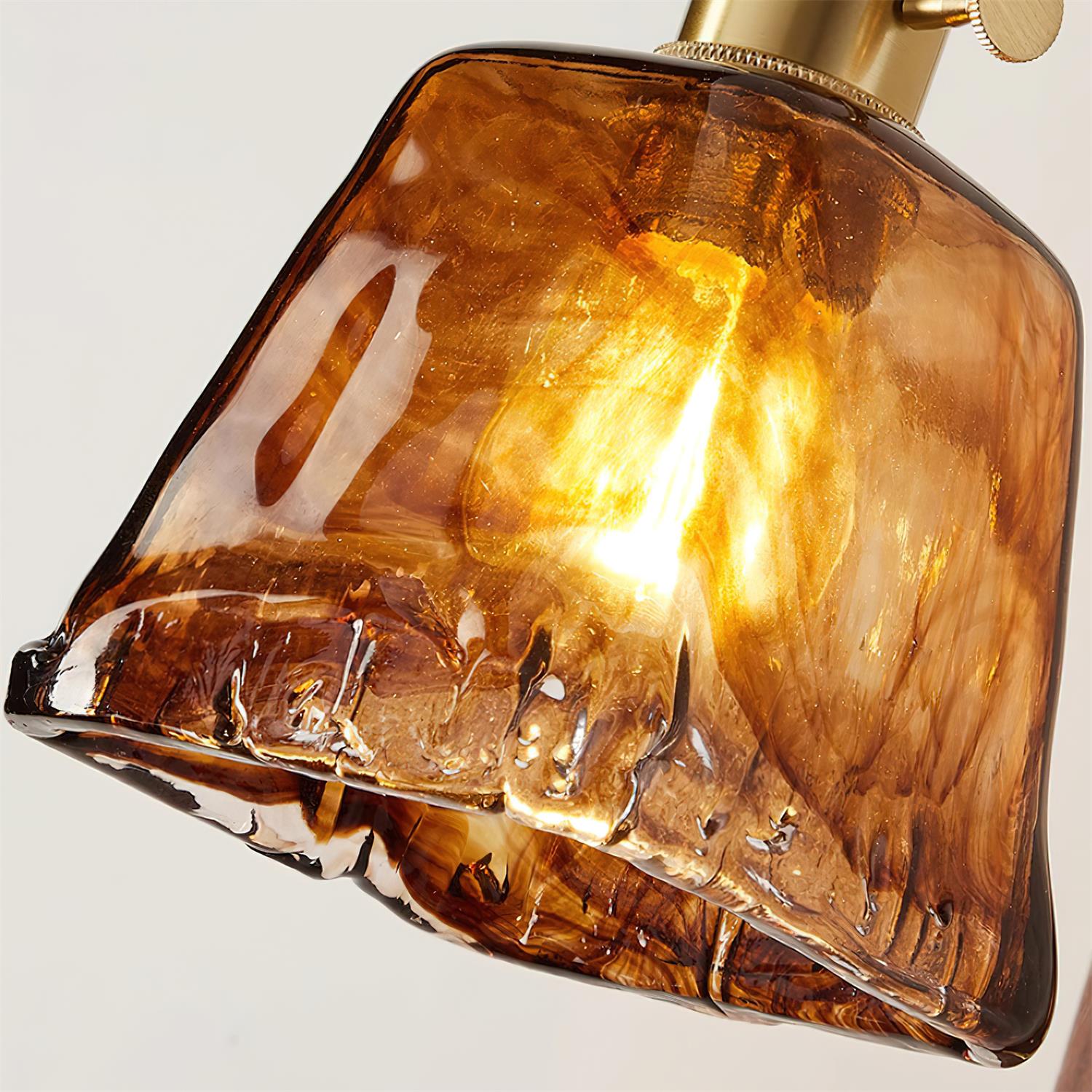 Wall Lamp Brass and Glass with Wood Backplate Vintage Artisan - Neutralighting