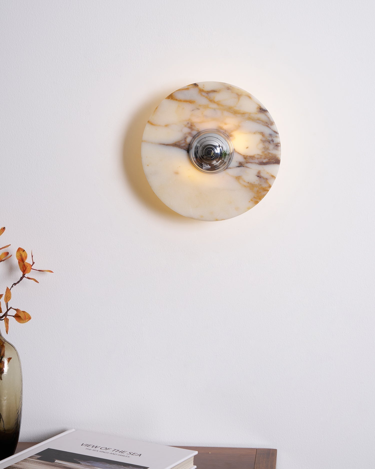 Wall Lamp Marble Disc LED Modern Light Fixture Multiple Colors - Neutralighting