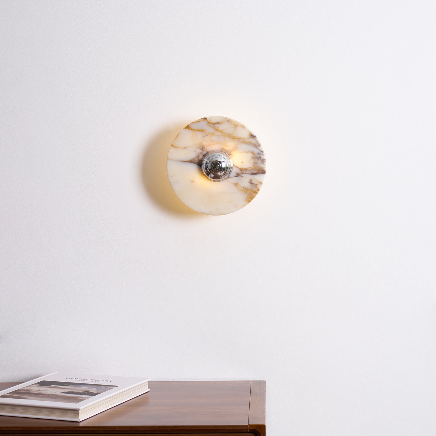 Wall Lamp Marble Disc LED Modern Light Fixture Multiple Colors - Neutralighting
