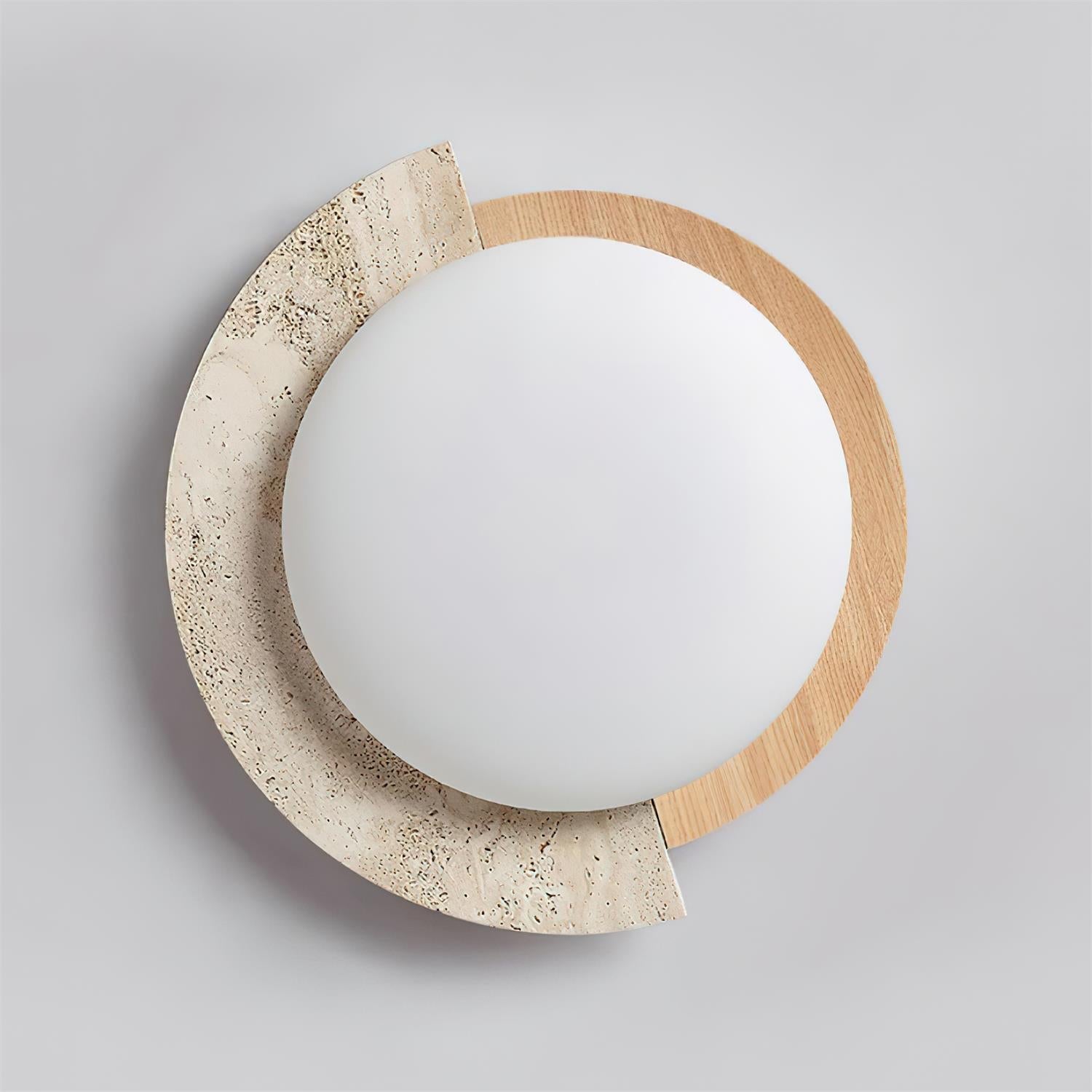 Ritta Travertine Oval LED Ceiling Light - Neutralighting