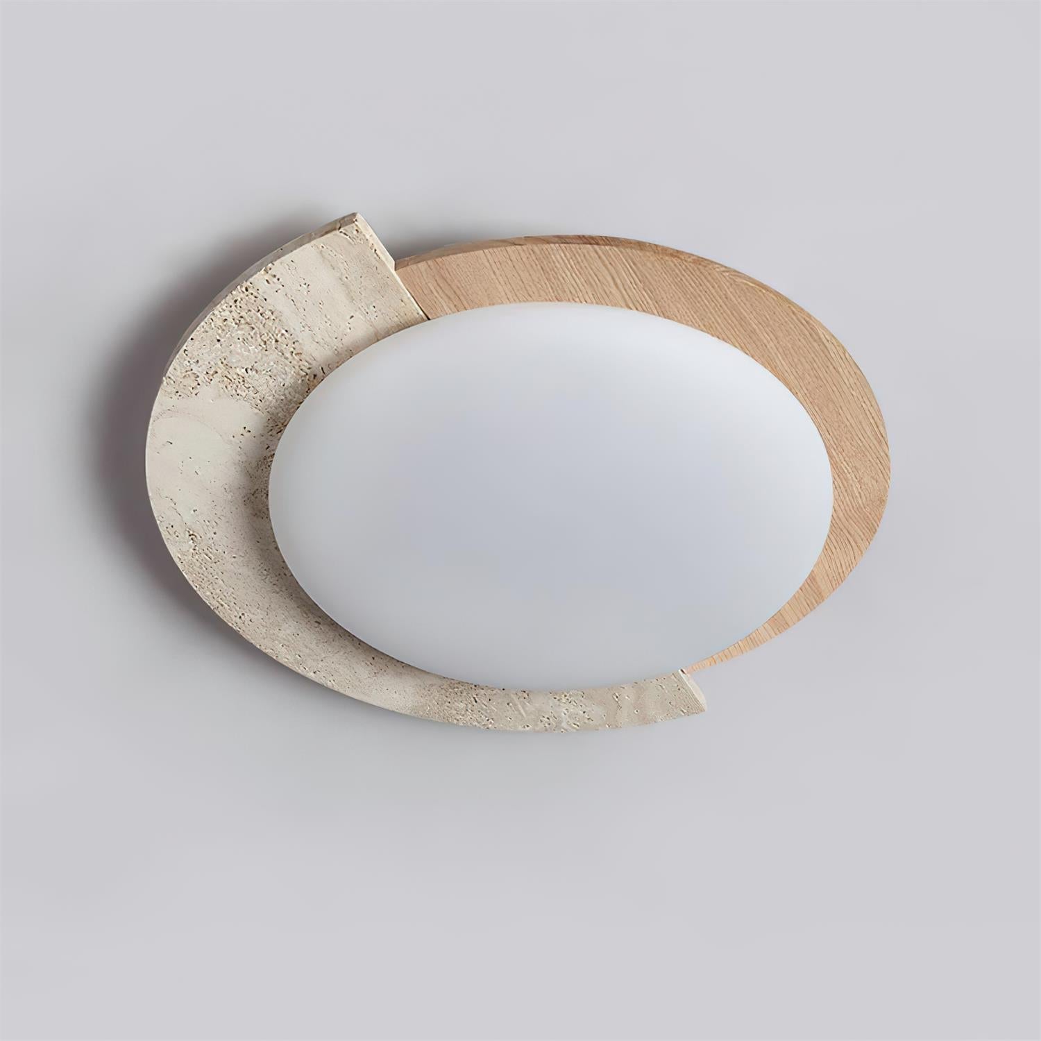 Ritta Travertine Oval LED Ceiling Light - Neutralighting