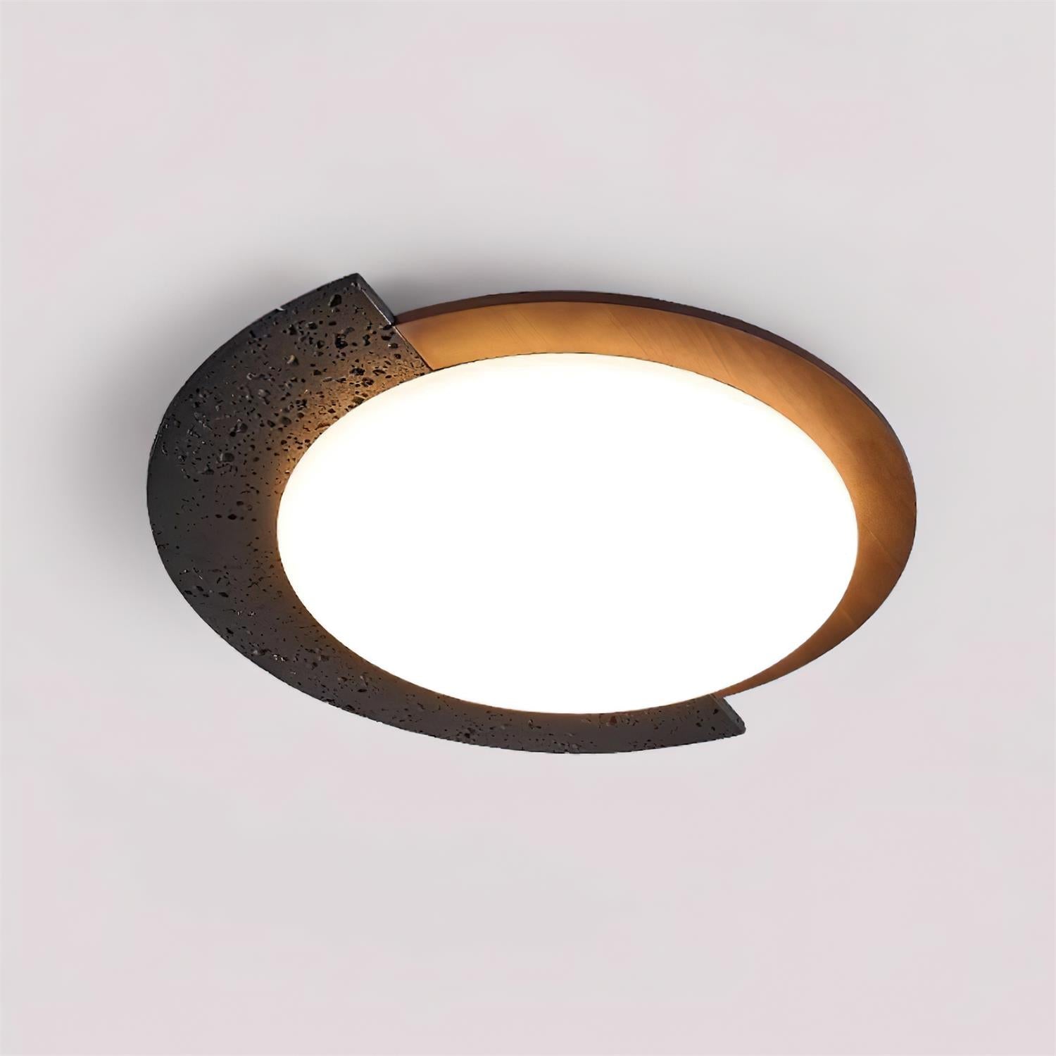 Ritta Travertine Oval LED Ceiling Light - Neutralighting