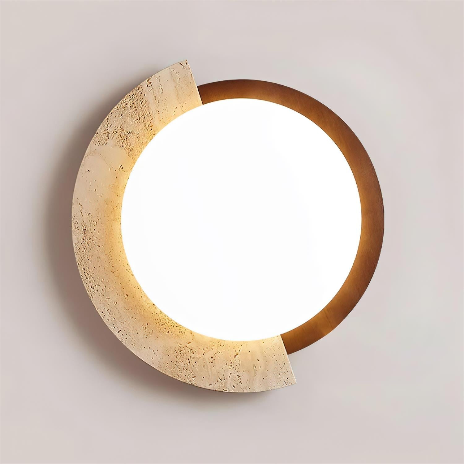 Ritta Travertine Oval LED Ceiling Light - Neutralighting