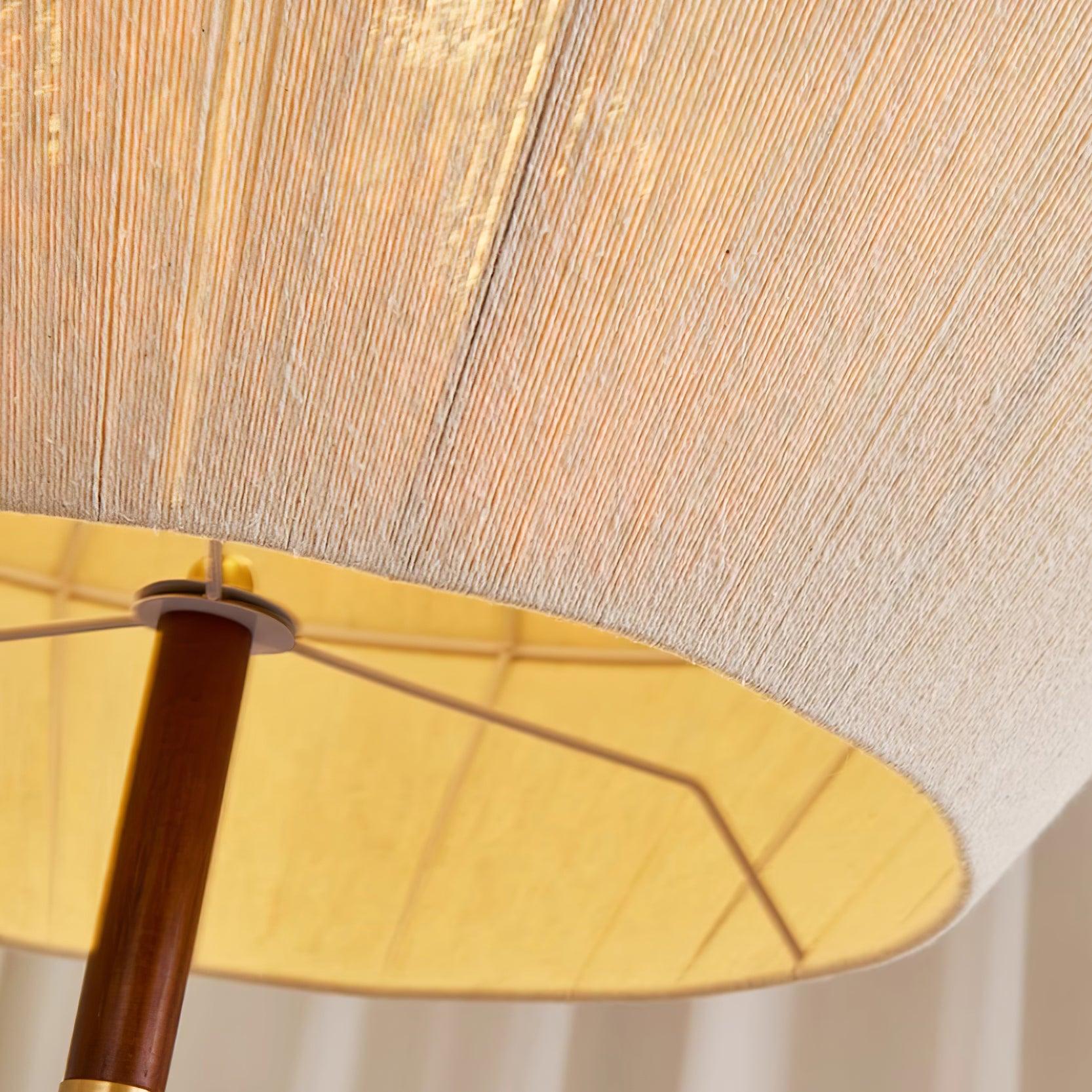 Pendant Lamp Cotton-Thread Shade Walnut Wood Natural - Neutralighting