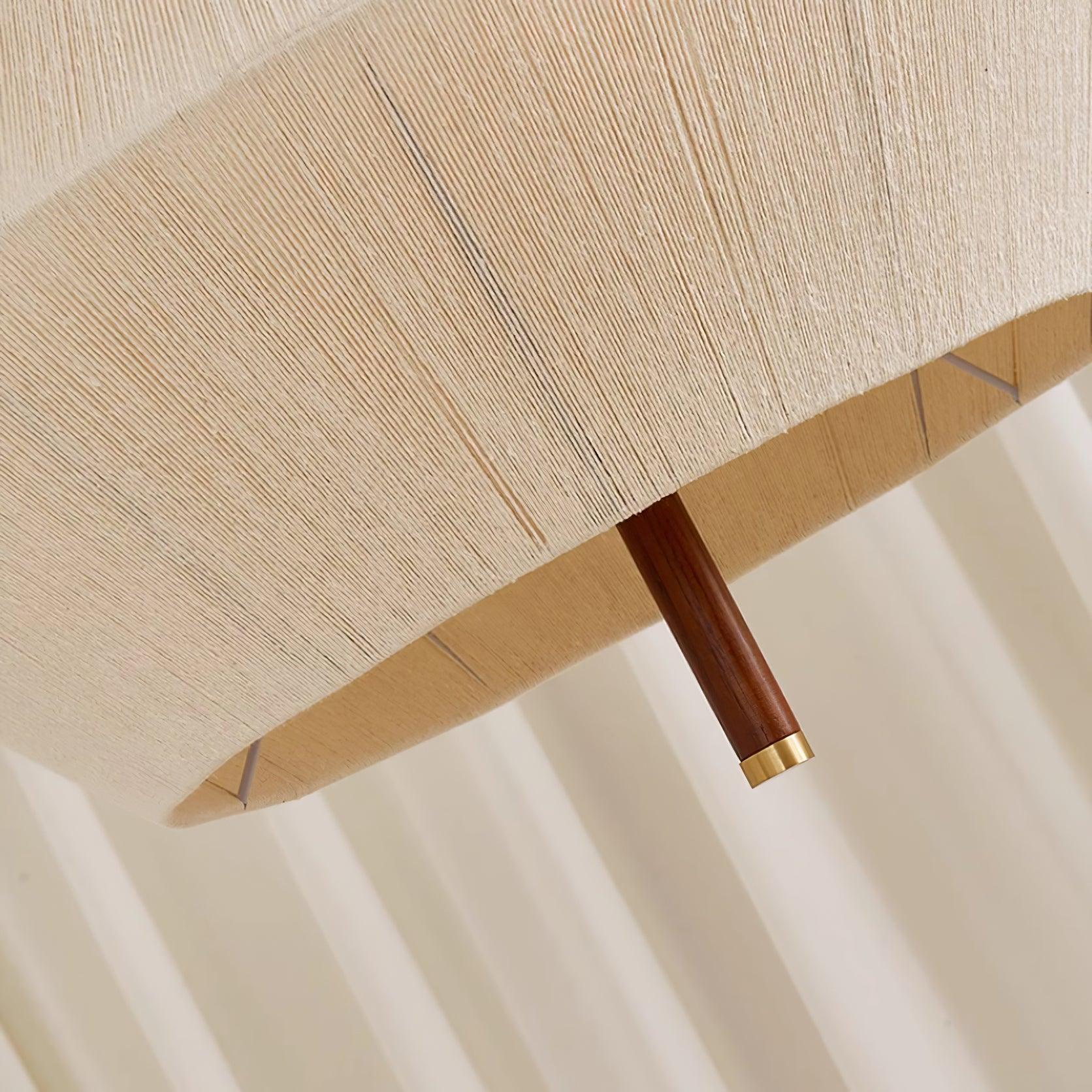 Pendant Lamp Cotton-Thread Shade Walnut Wood Natural - Neutralighting