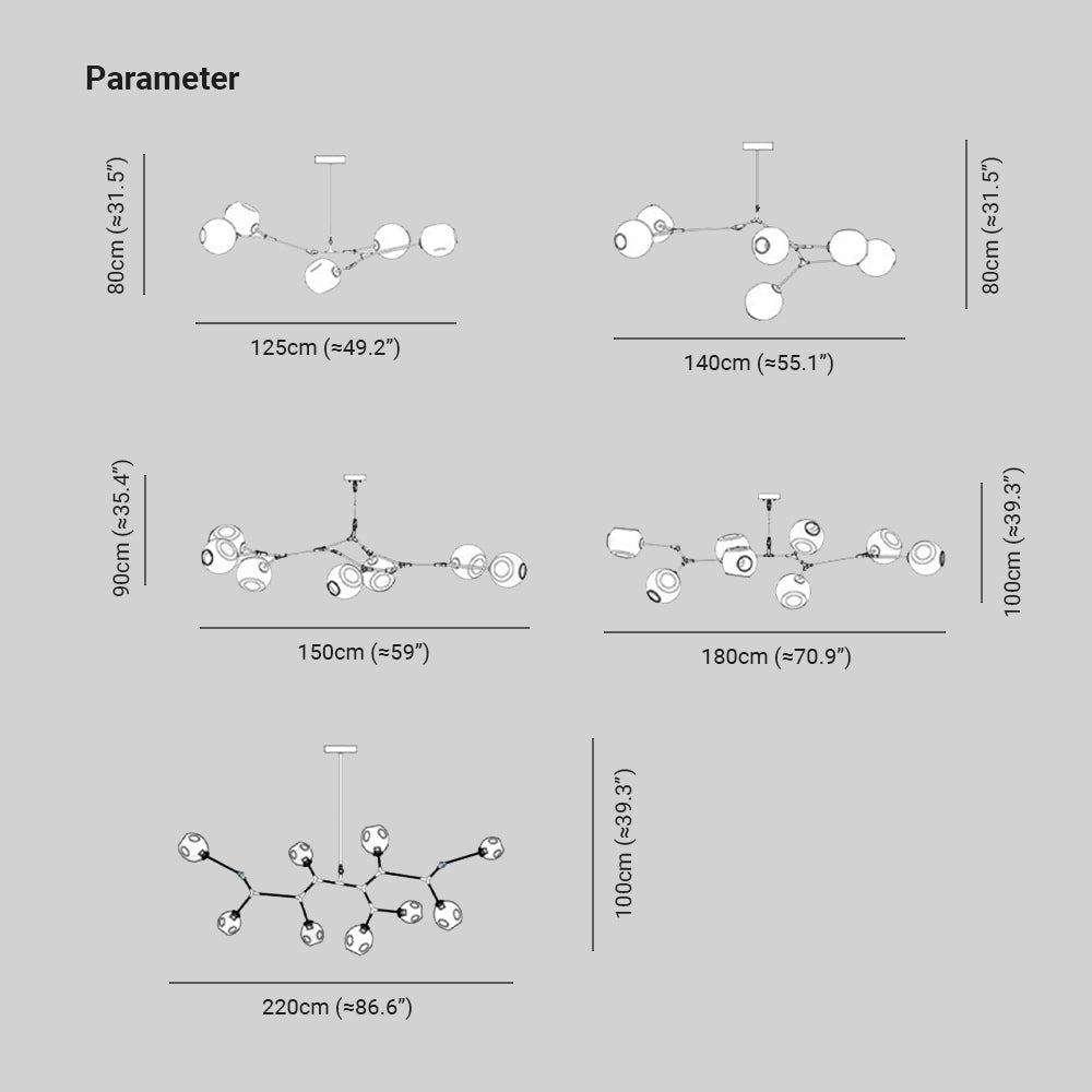 Kirae Nordic Modern Glass Pendant Light Clear Bubble - Neutralighting