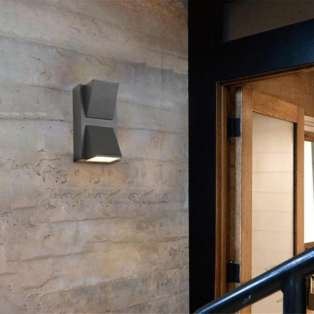 Vexto Modern Black Metal LED Outdoor Wall Lamp