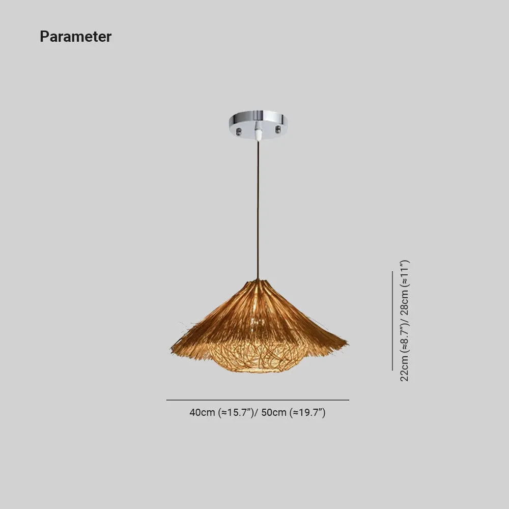 Muto Hand-Woven Rattan Modelling Pendant Light - Neutralighting