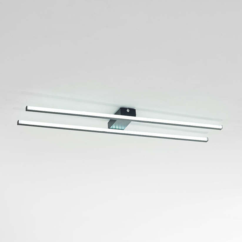 Arisha Modern Minimaliste Flush Mount Ceiling Light, Double-Linear - Neutralighting