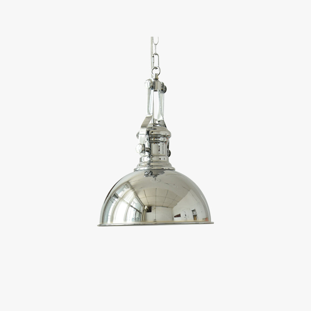Alessio Industrial LED Pendant Light Chrome Metal Living/Bedroom - Neutralighting