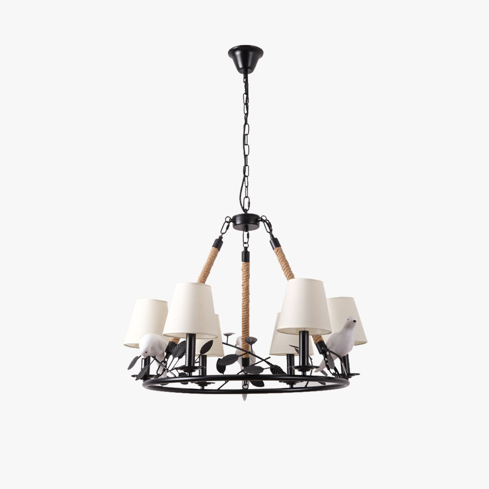 Epoch Vintage LED Chandelier Black Metal Living Room/Bedroom - Neutralighting