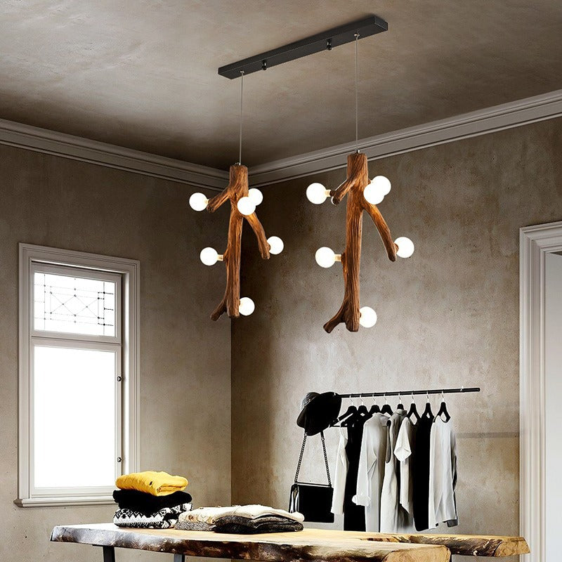 Epoch Nordic LED Chandelier Wood Living Dining Room Bedroom - Neutralighting